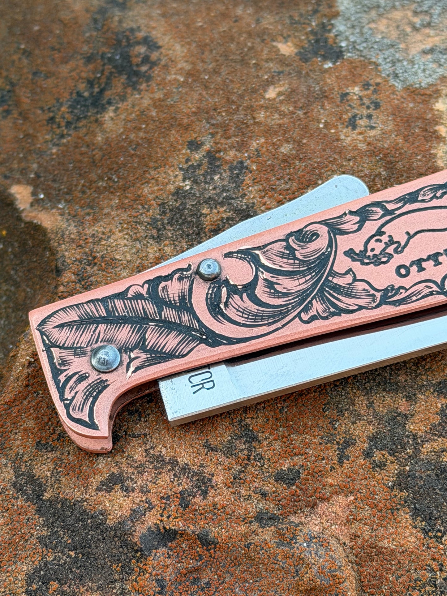 German Otter Knife Carbon Steel Pocket Clip