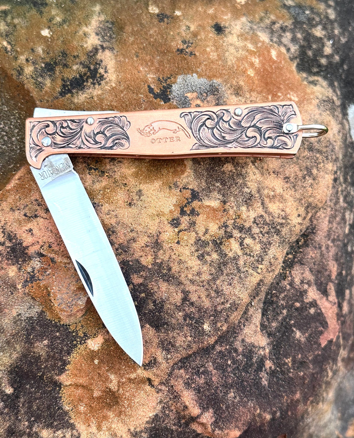 German Otter Knife Carbon Steel Pocket Clip