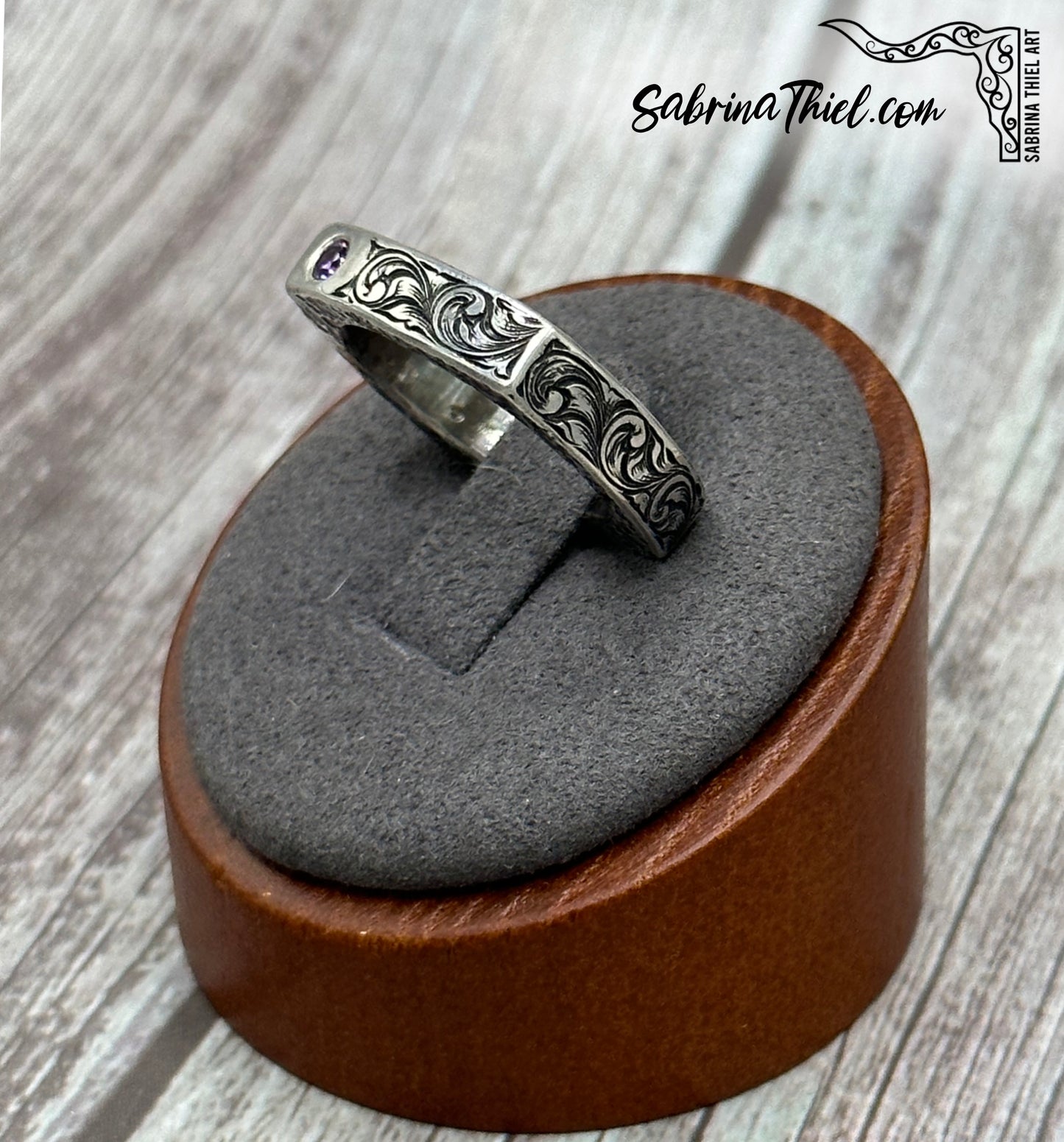 Sandcast Square Sterling Ring