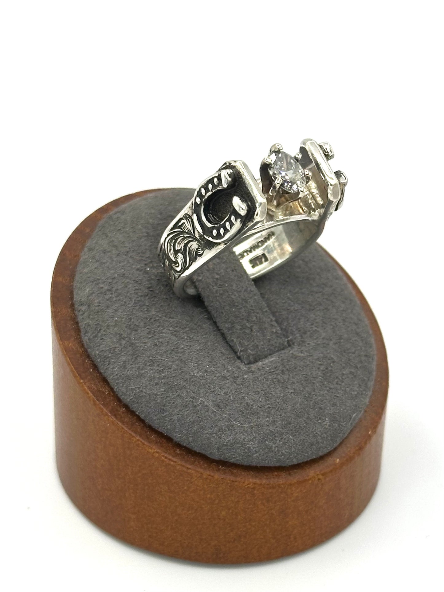 Horseshoe Ring Sz 7.5 Diamond