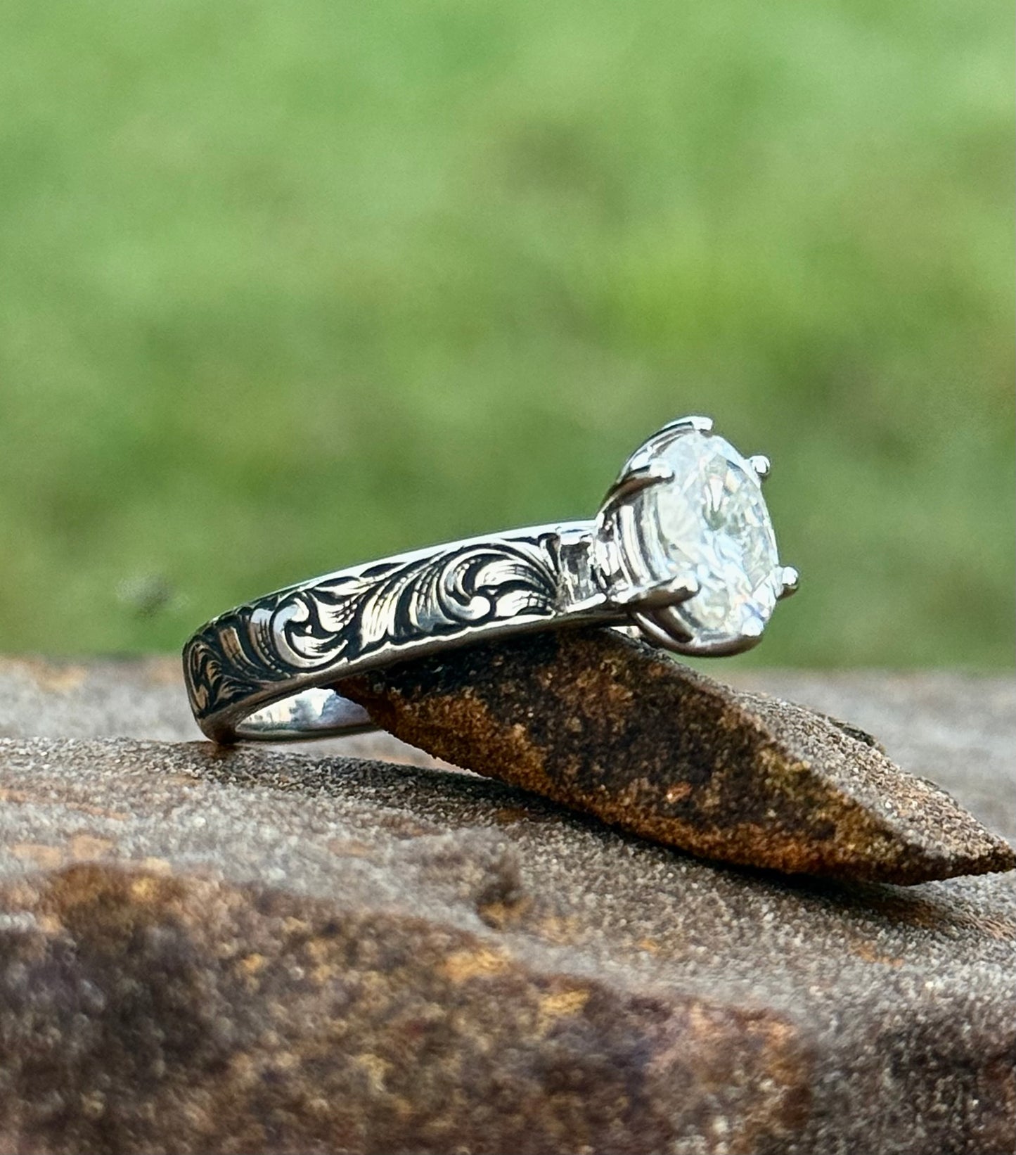 Moissanite Solitaire Sz 7