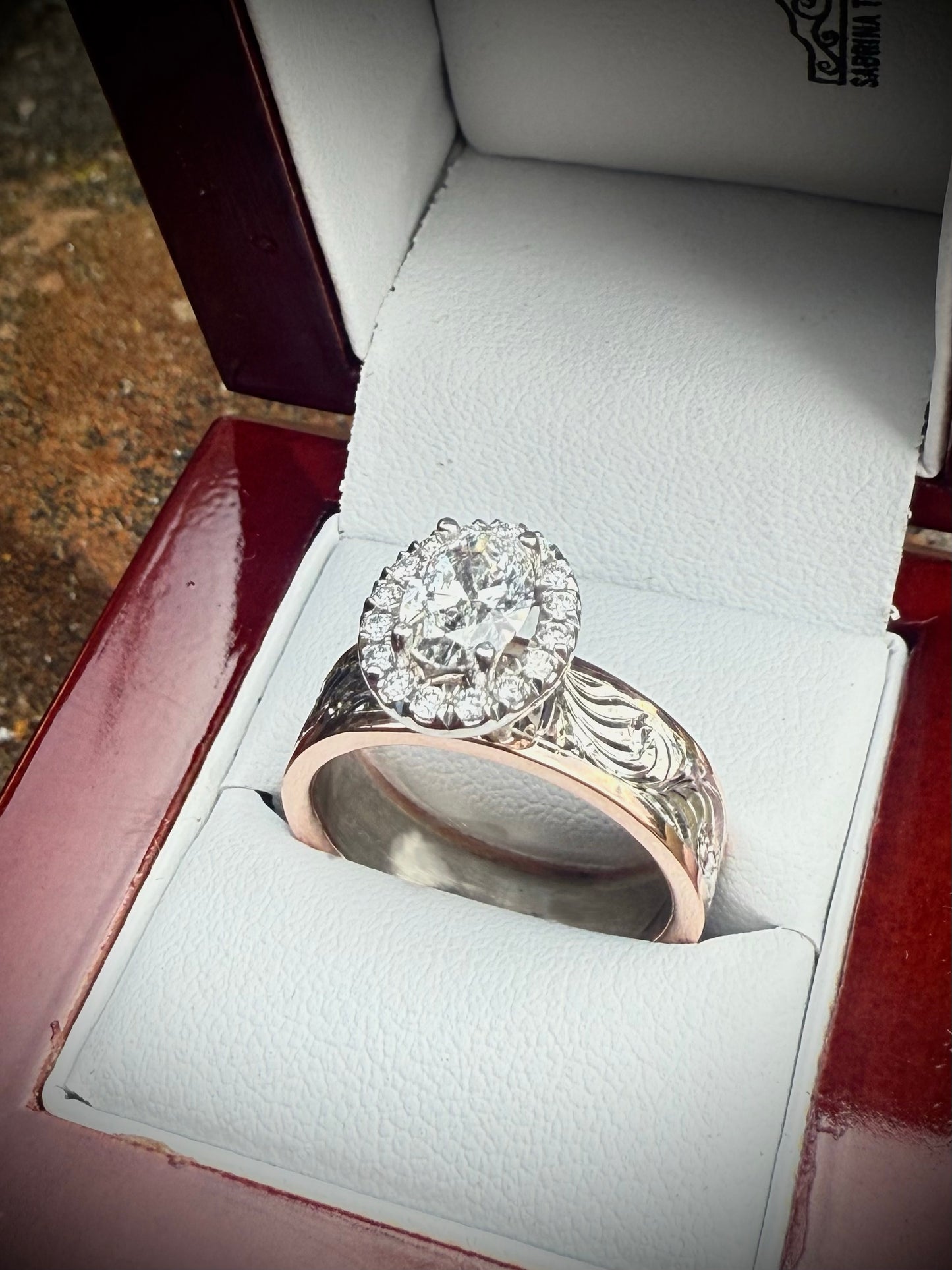 Two Tone Diamond Ring Sz 8