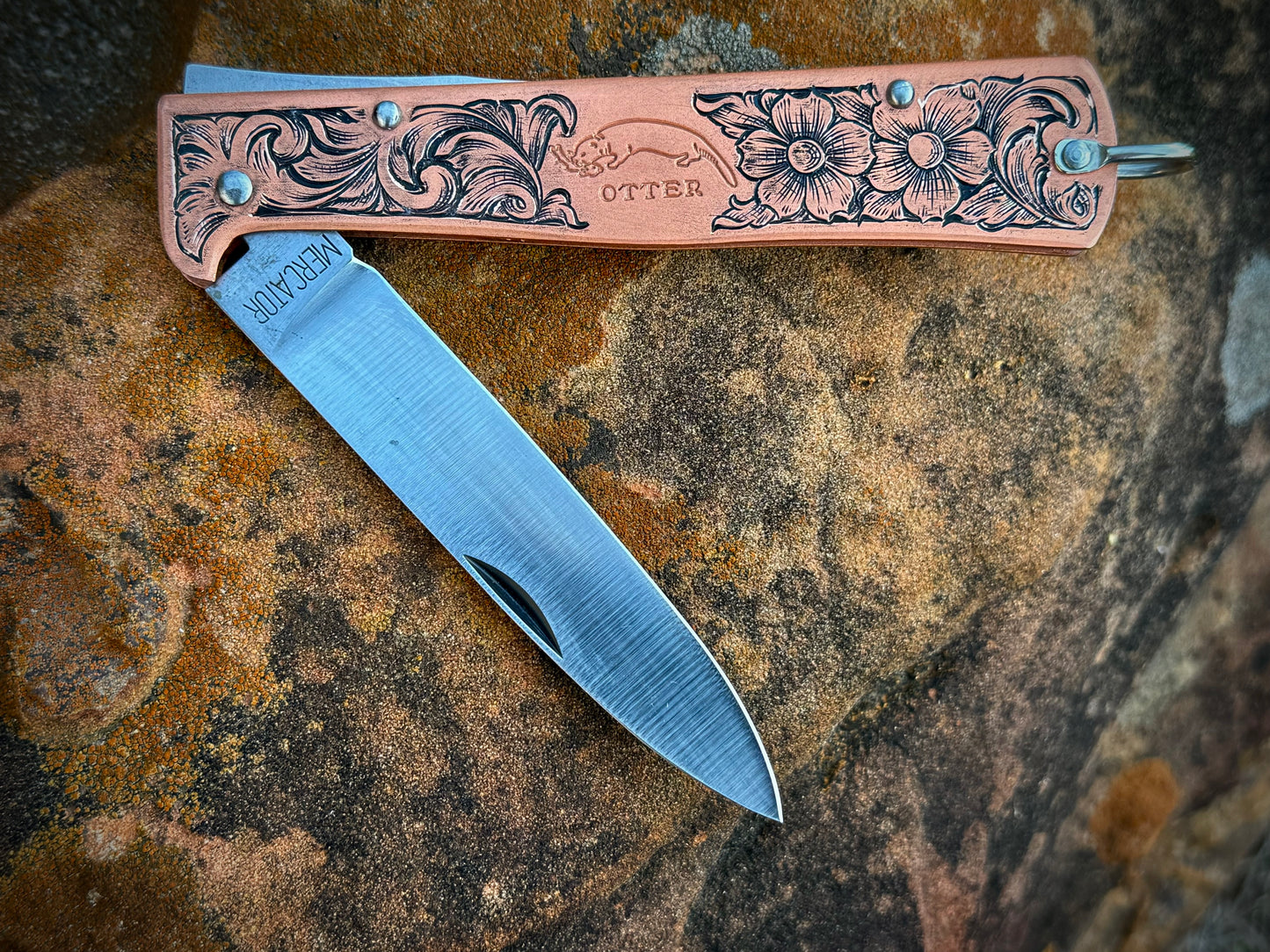 German Otter Knife Carbon Steel Pocket Clip