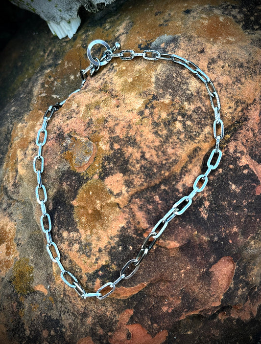 Handmade Chain small, textured links 20”
