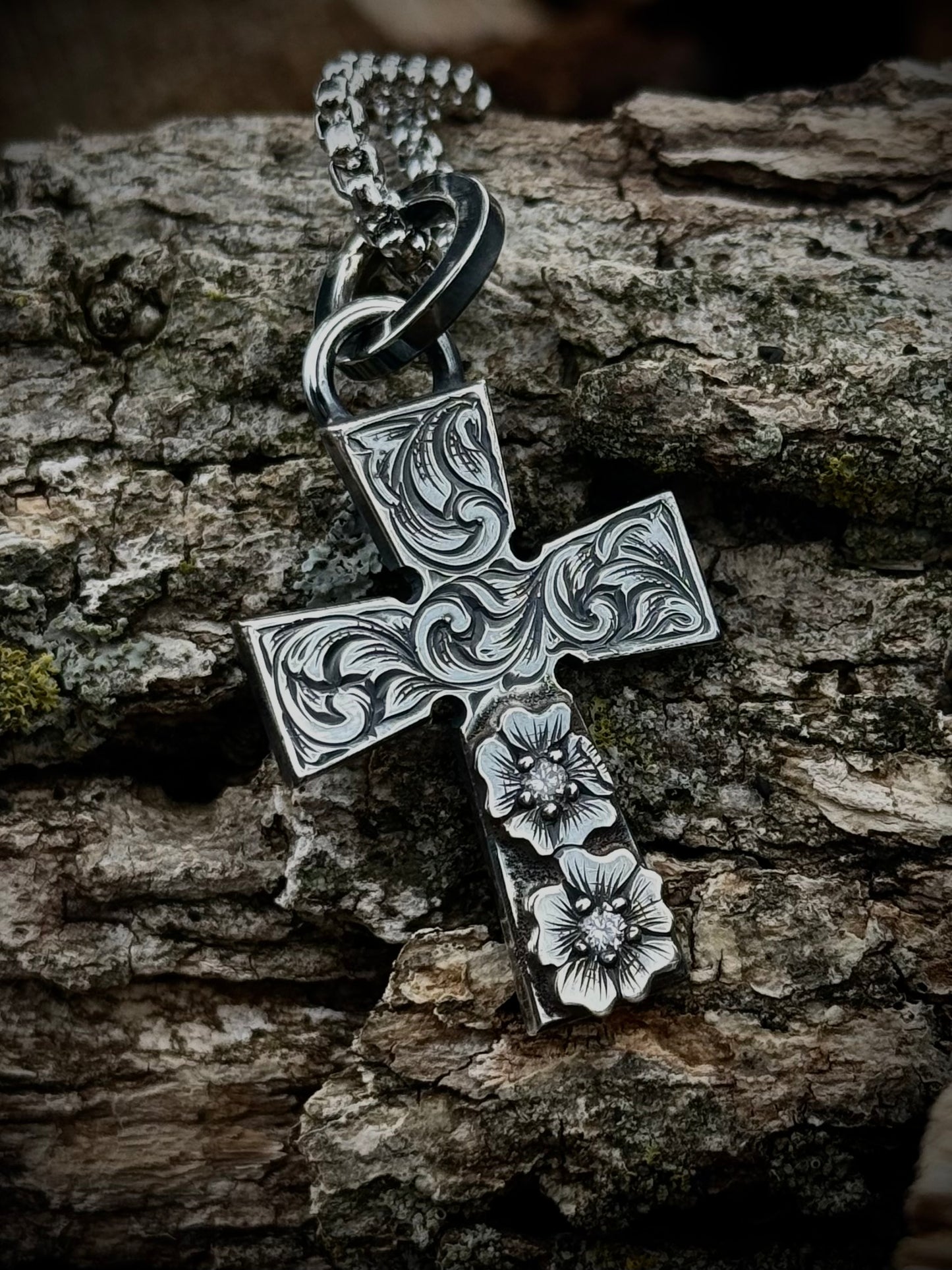 Sterling Cross with CZ