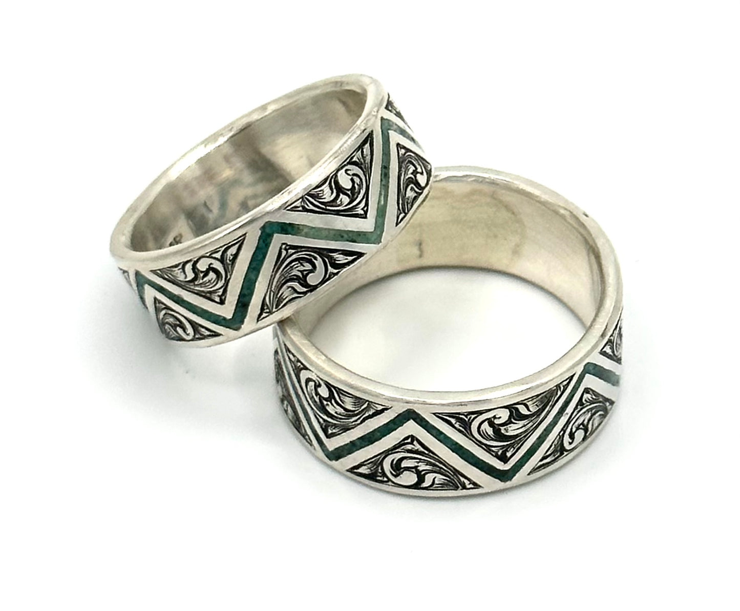 Sterling Ring Zigzag Sz 8.5