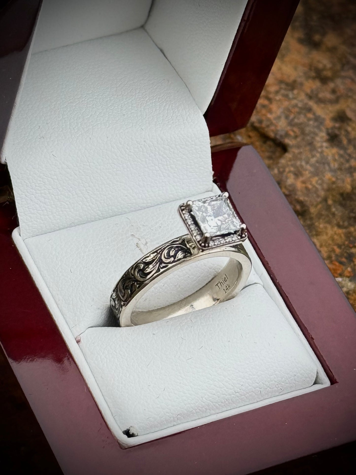 Whitegold Engagement Ring Sz 7