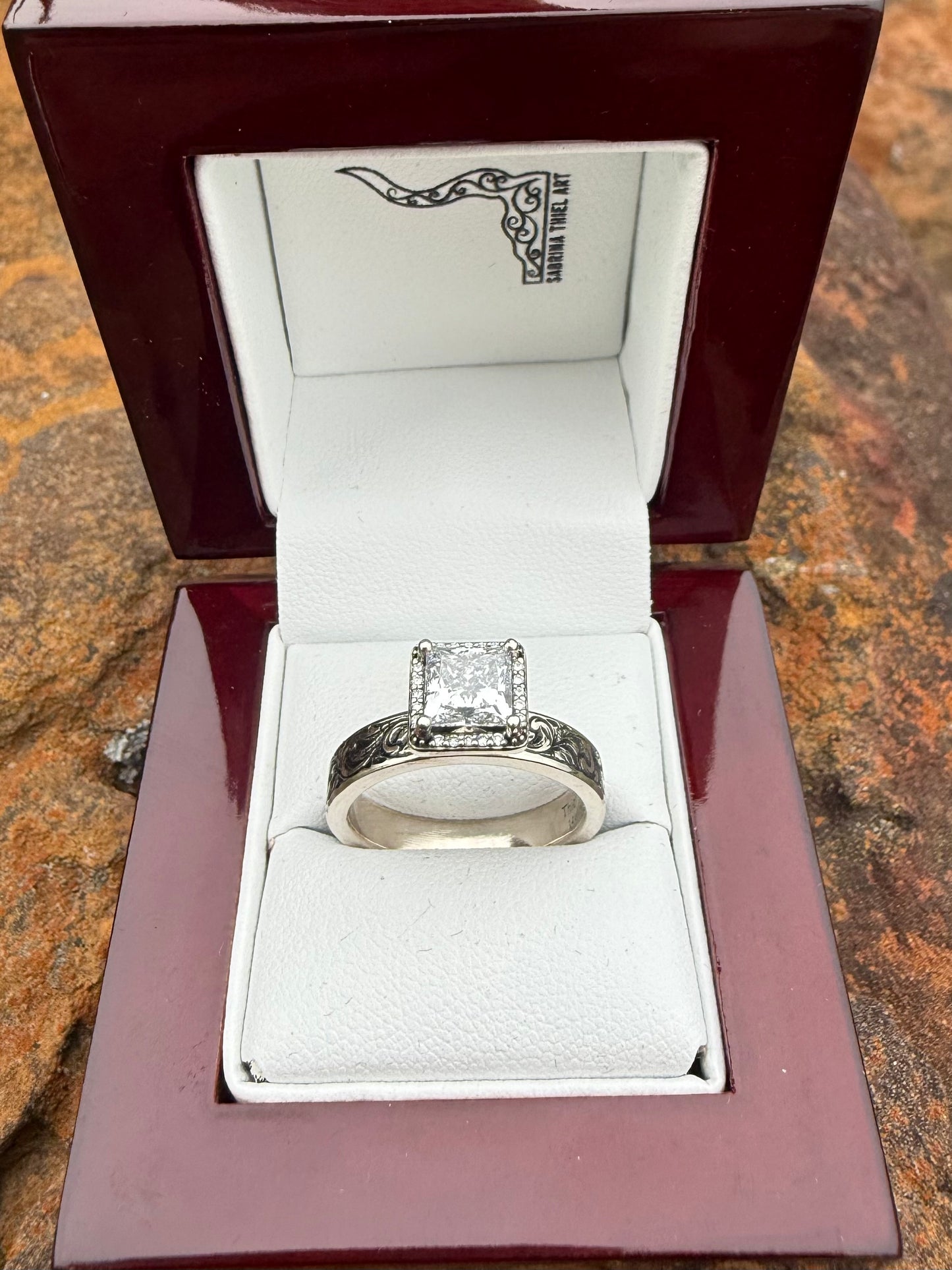 Whitegold Engagement Ring Sz 7