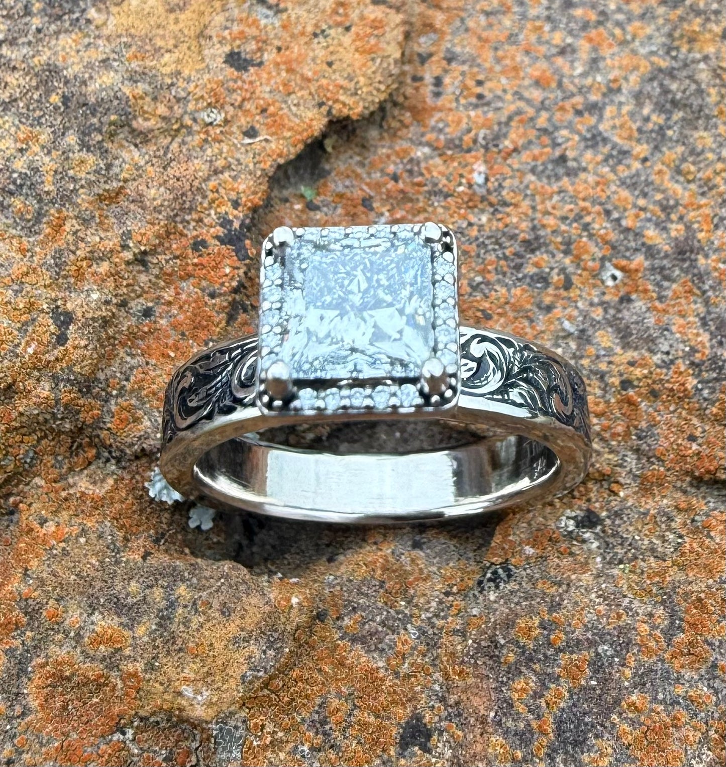 Whitegold Engagement Ring Sz 7