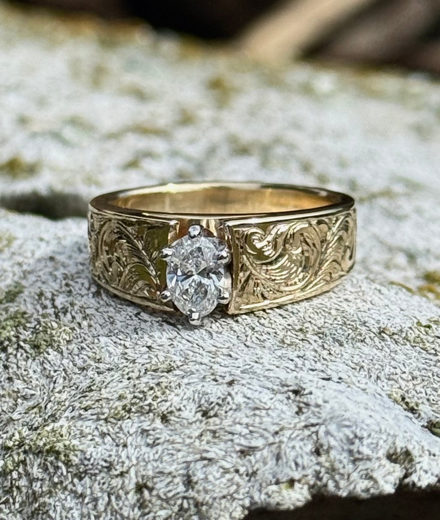 Engagement Low Cathedral Ring Sz 6.25