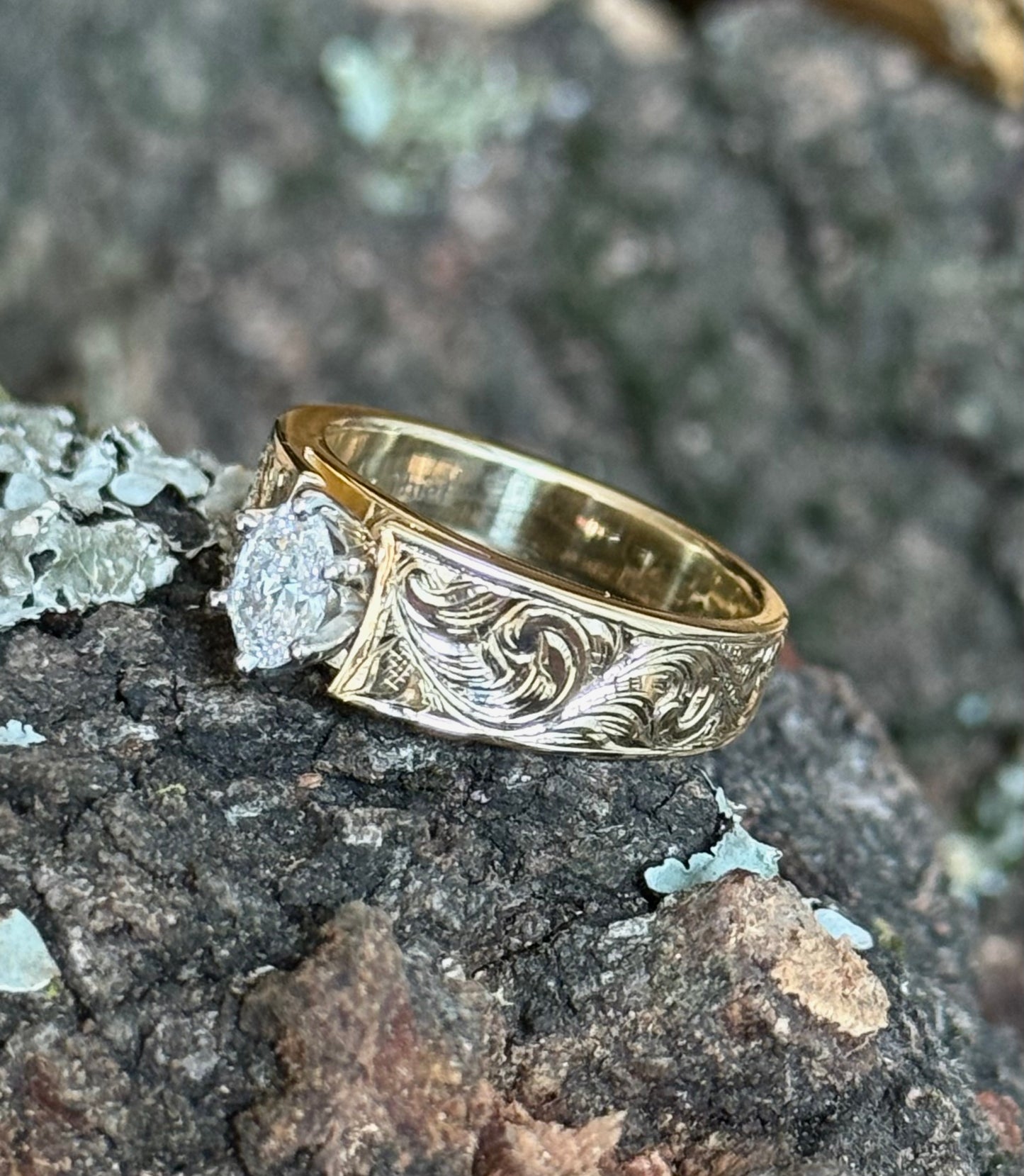 Engagement Low Cathedral Ring Sz 6.25