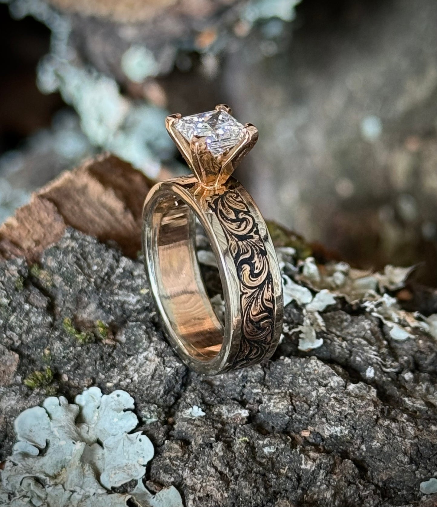 Two-Tone Gold Ring Sz 5.5