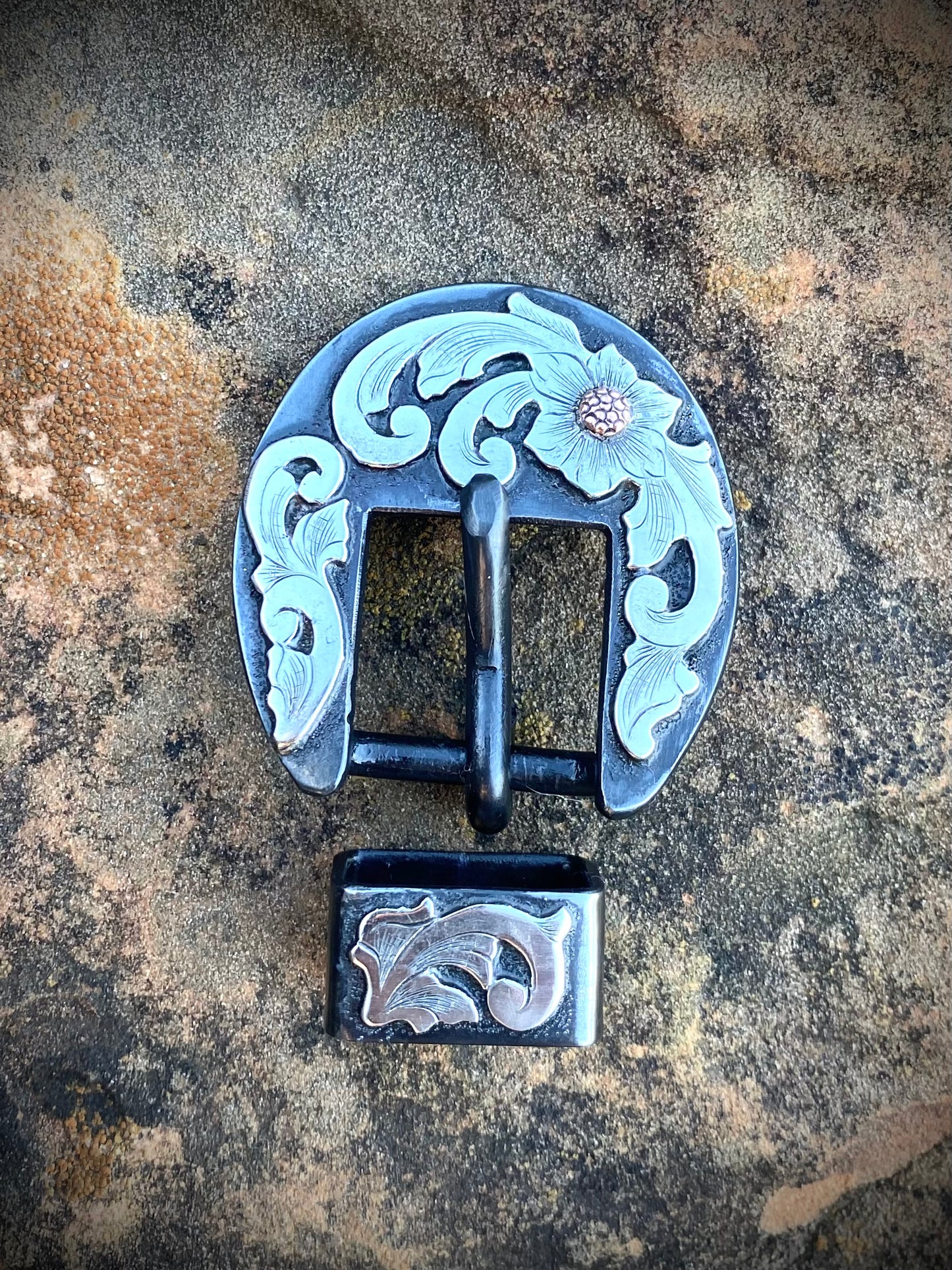 Floral Buckle and Keeper
