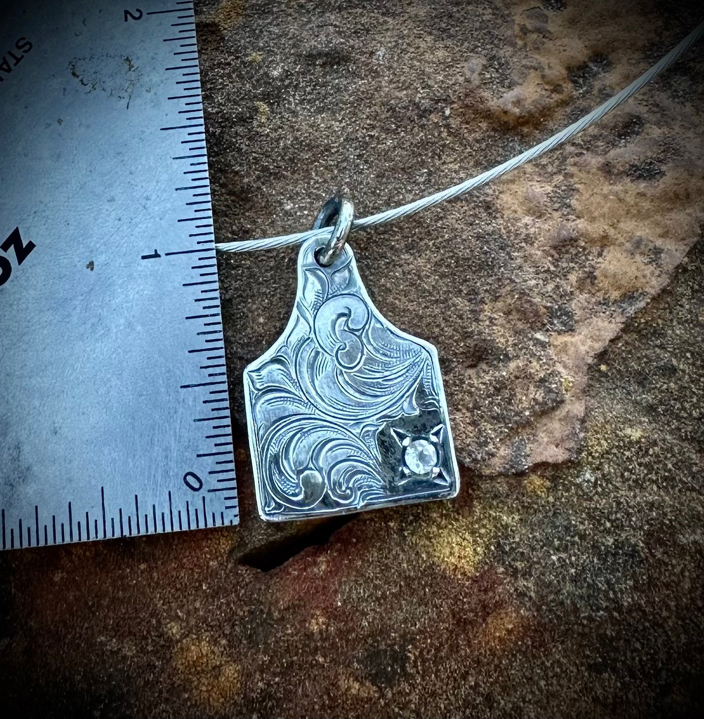 Ear Tag White Topaz