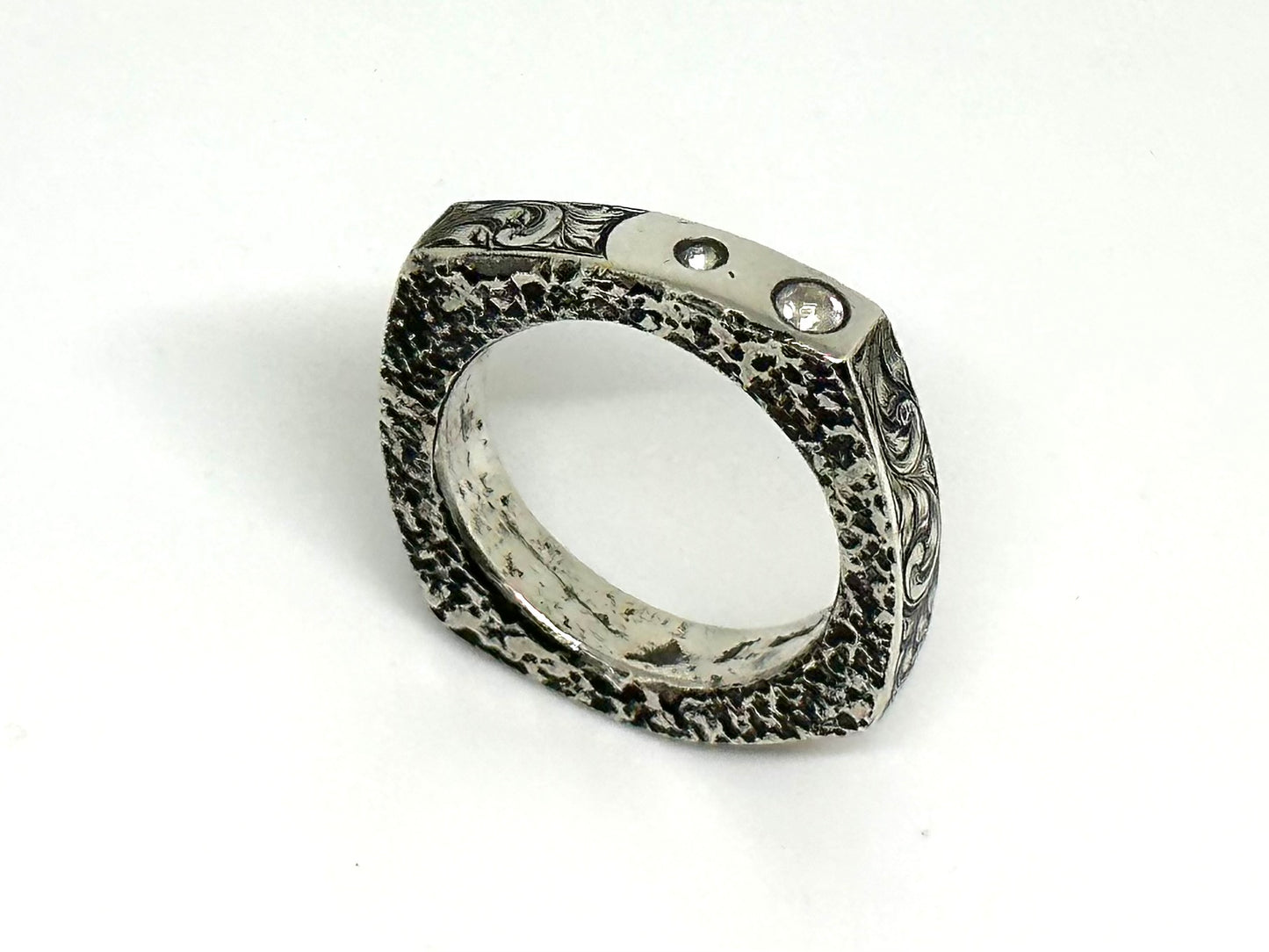 Sandcast Ring Sz 8.5