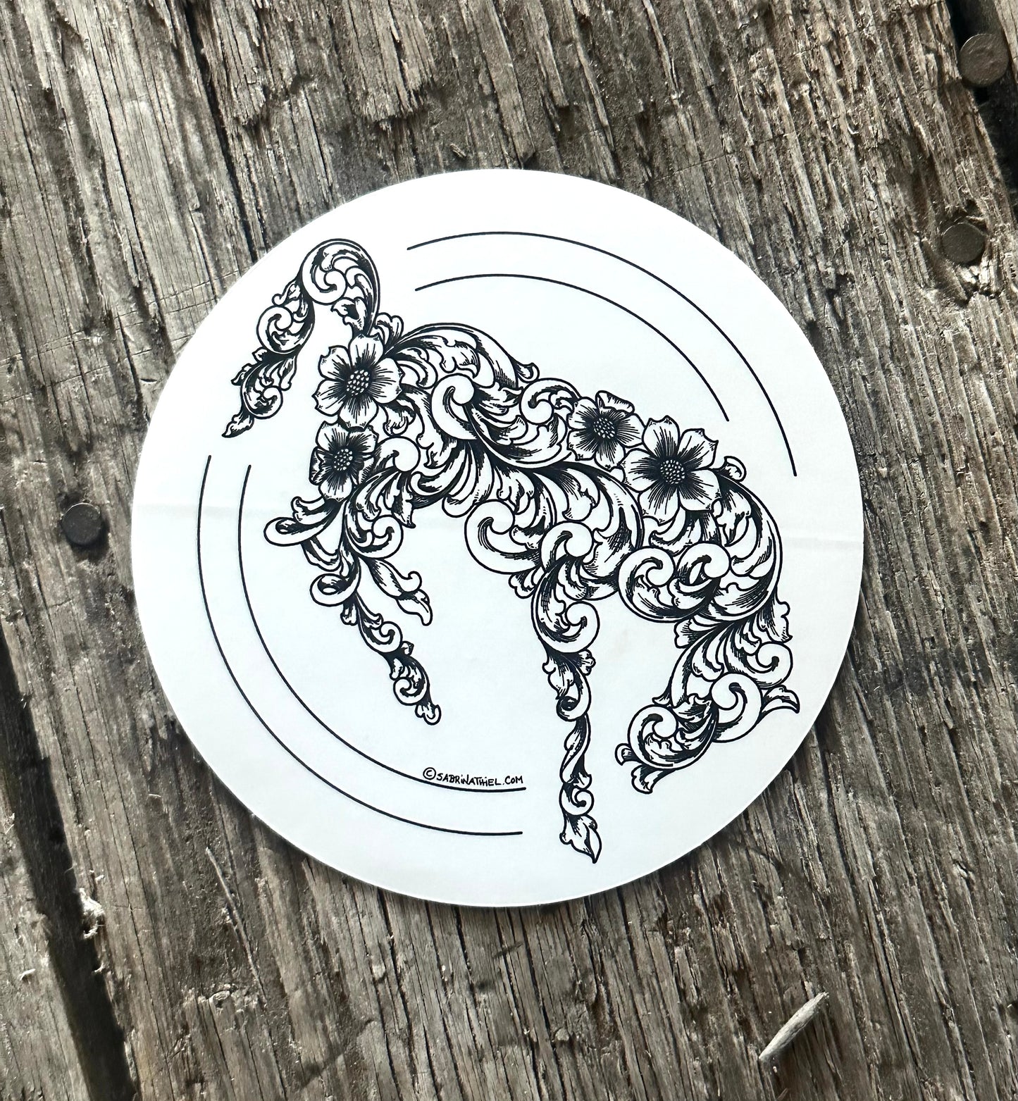 Bronc Scroll Decal free shipping