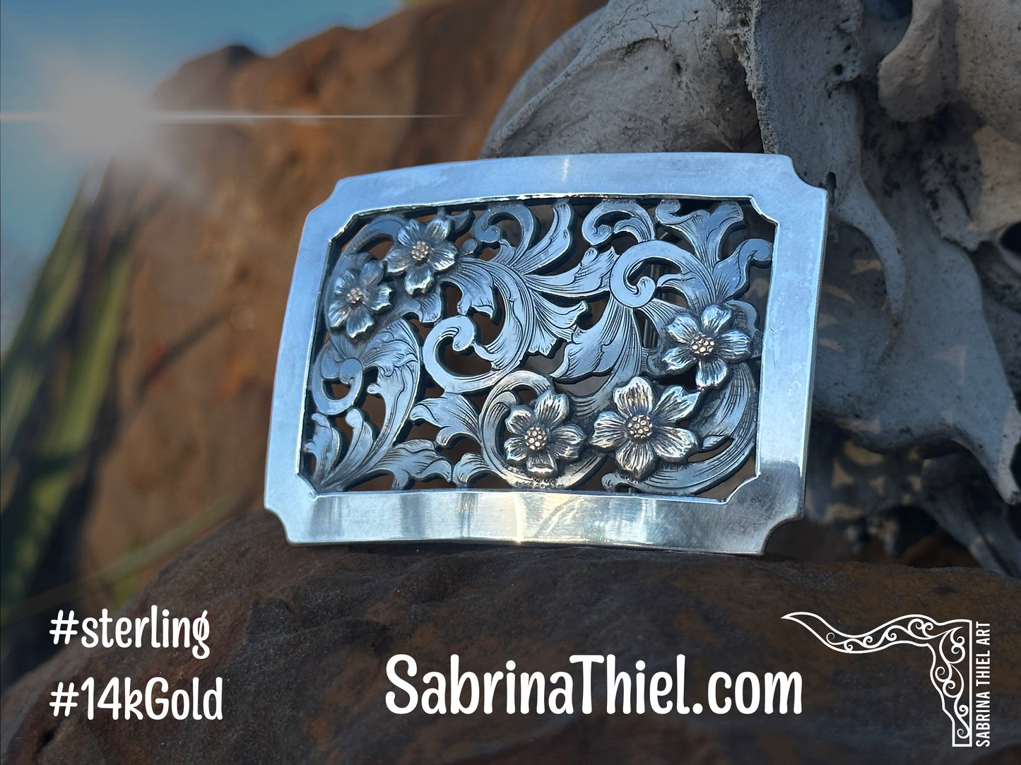 Sterling Filigree Buckle