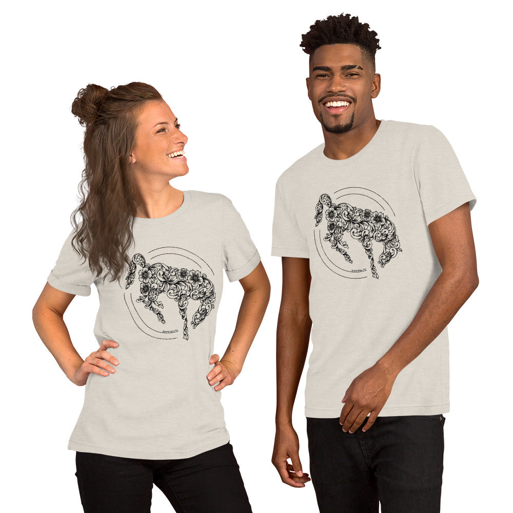 Bronc Scroll Unisex Black Print