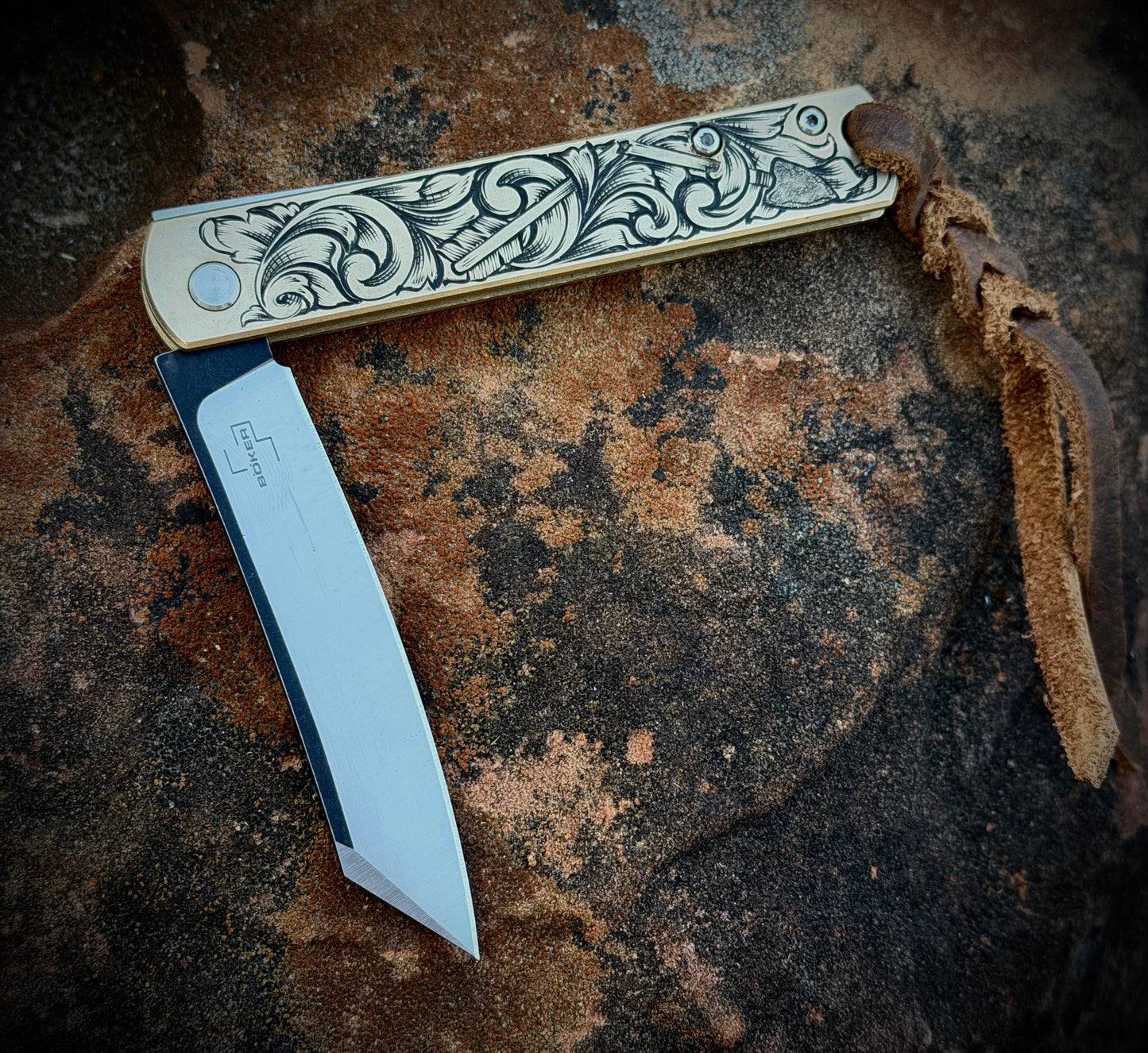Boker Zenshin brass handle