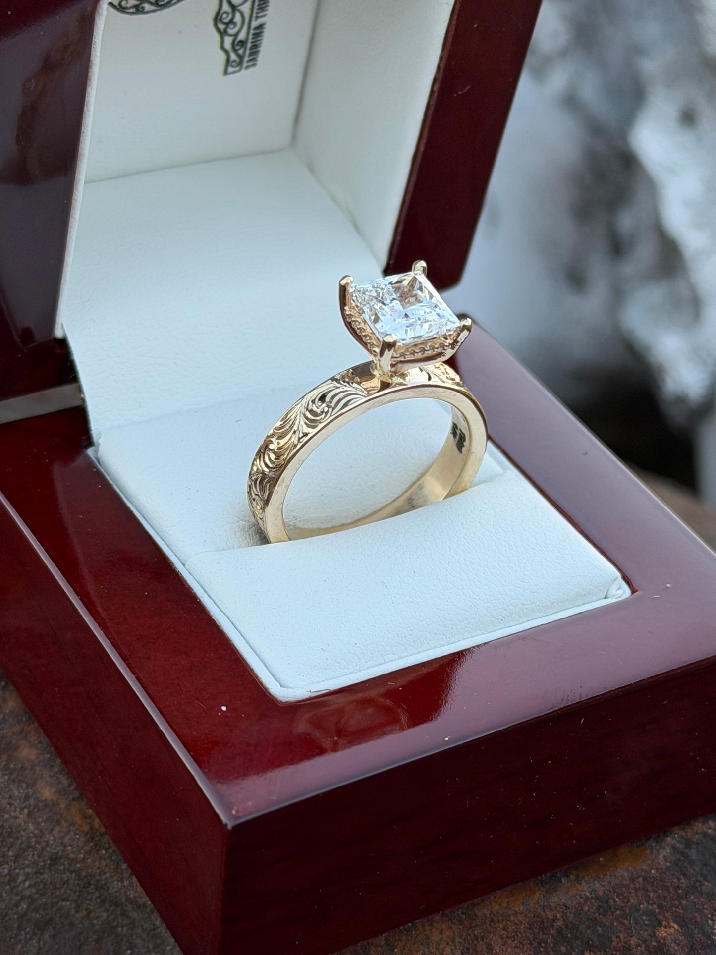 Solitaire Diamond Ring Sz 7.5