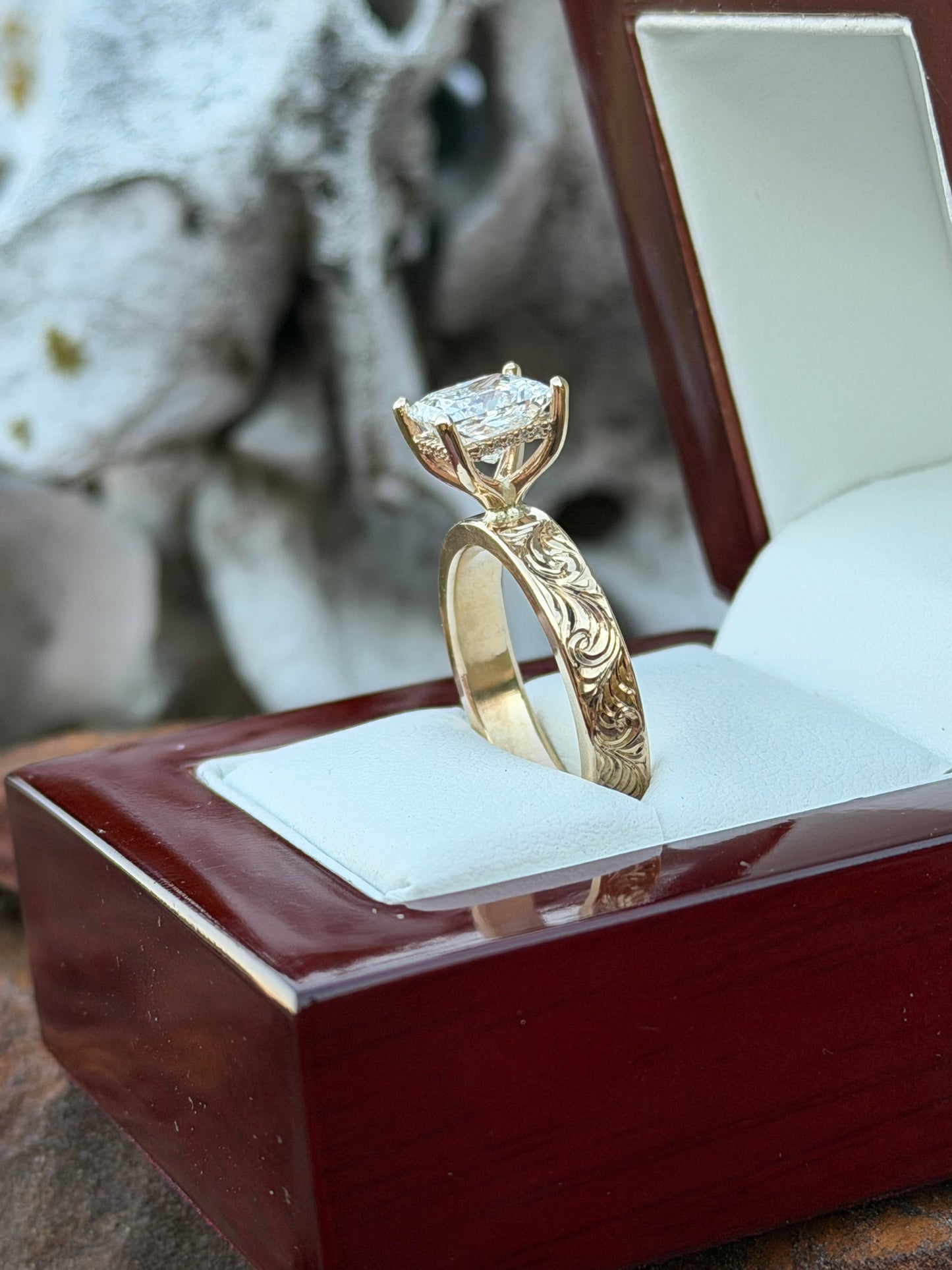 Solitaire Diamond Ring Sz 7.5