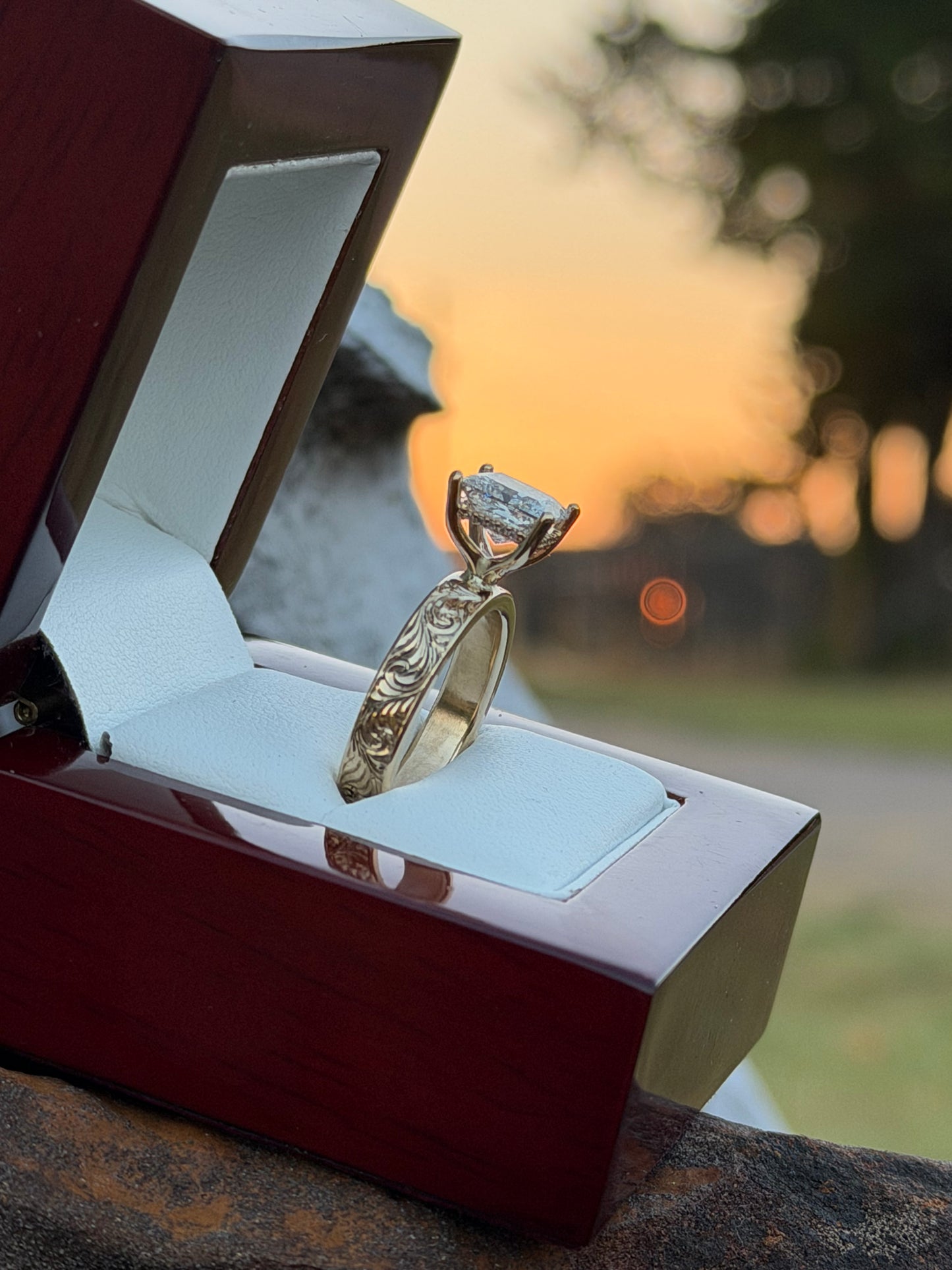 Solitaire Diamond Ring Sz 7.5