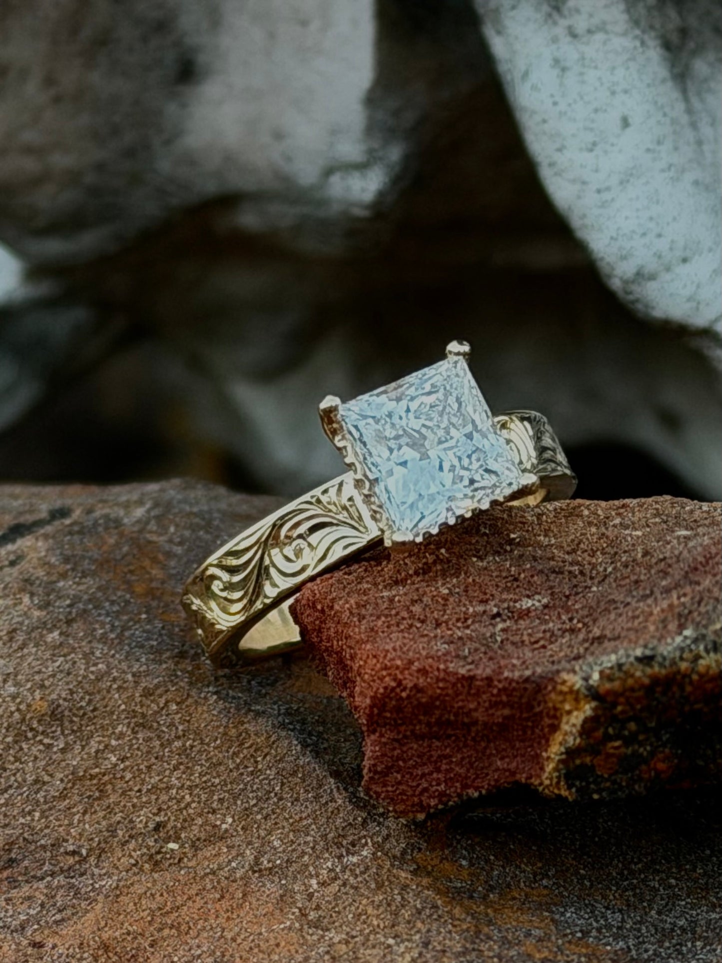 Solitaire Diamond Ring Sz 7.5