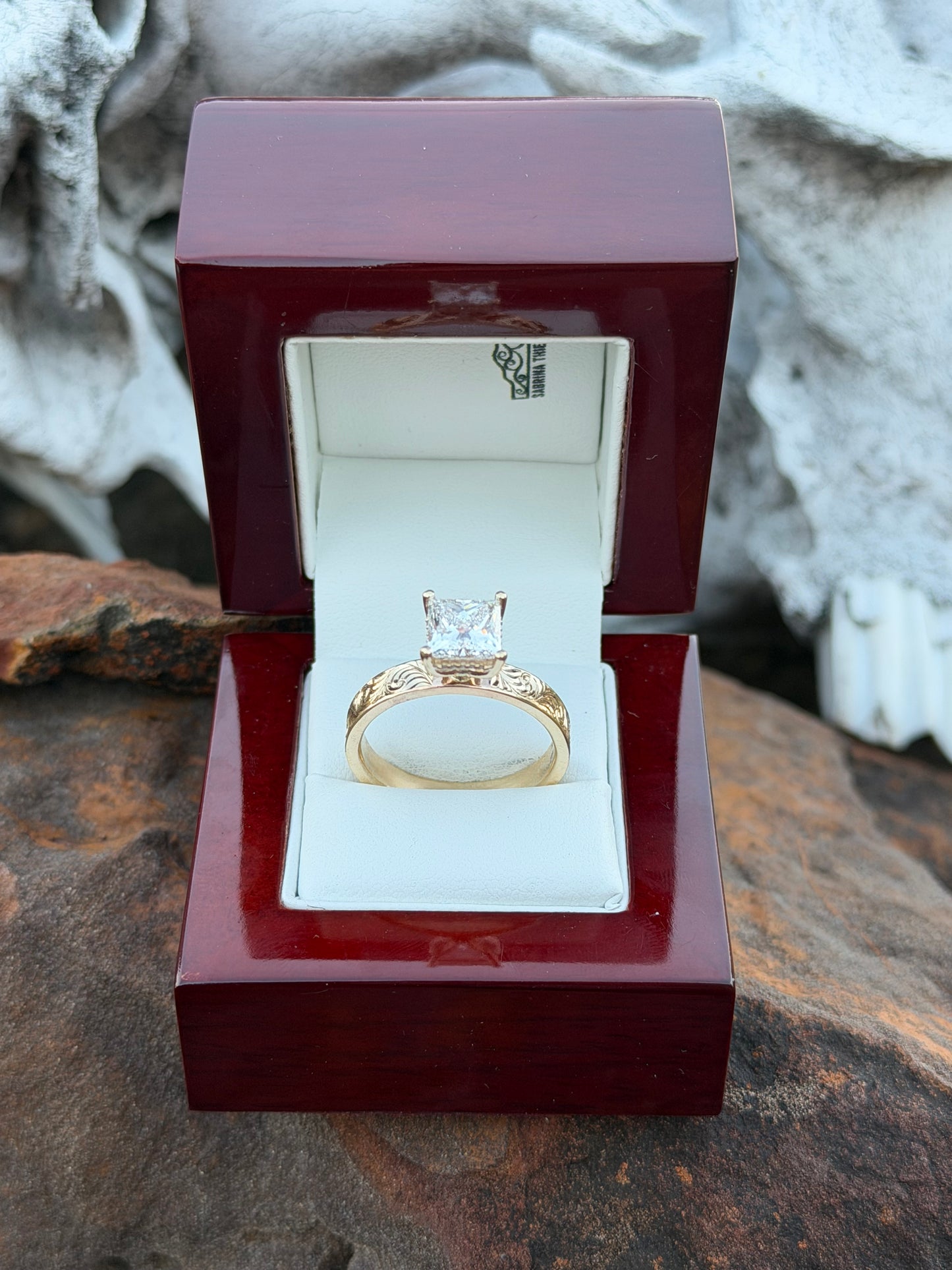 Solitaire Diamond Ring Sz 7.5