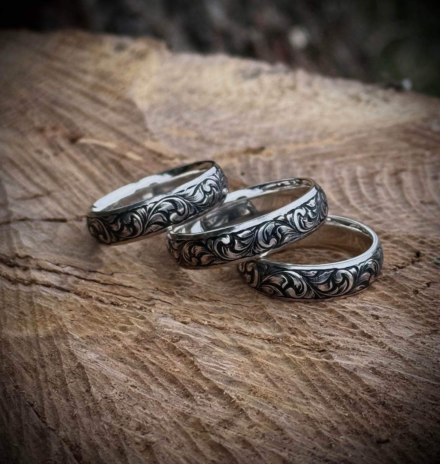 Sterling Wedding bands (choose Size)