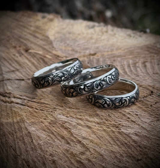 Sterling Wedding bands (choose Size)
