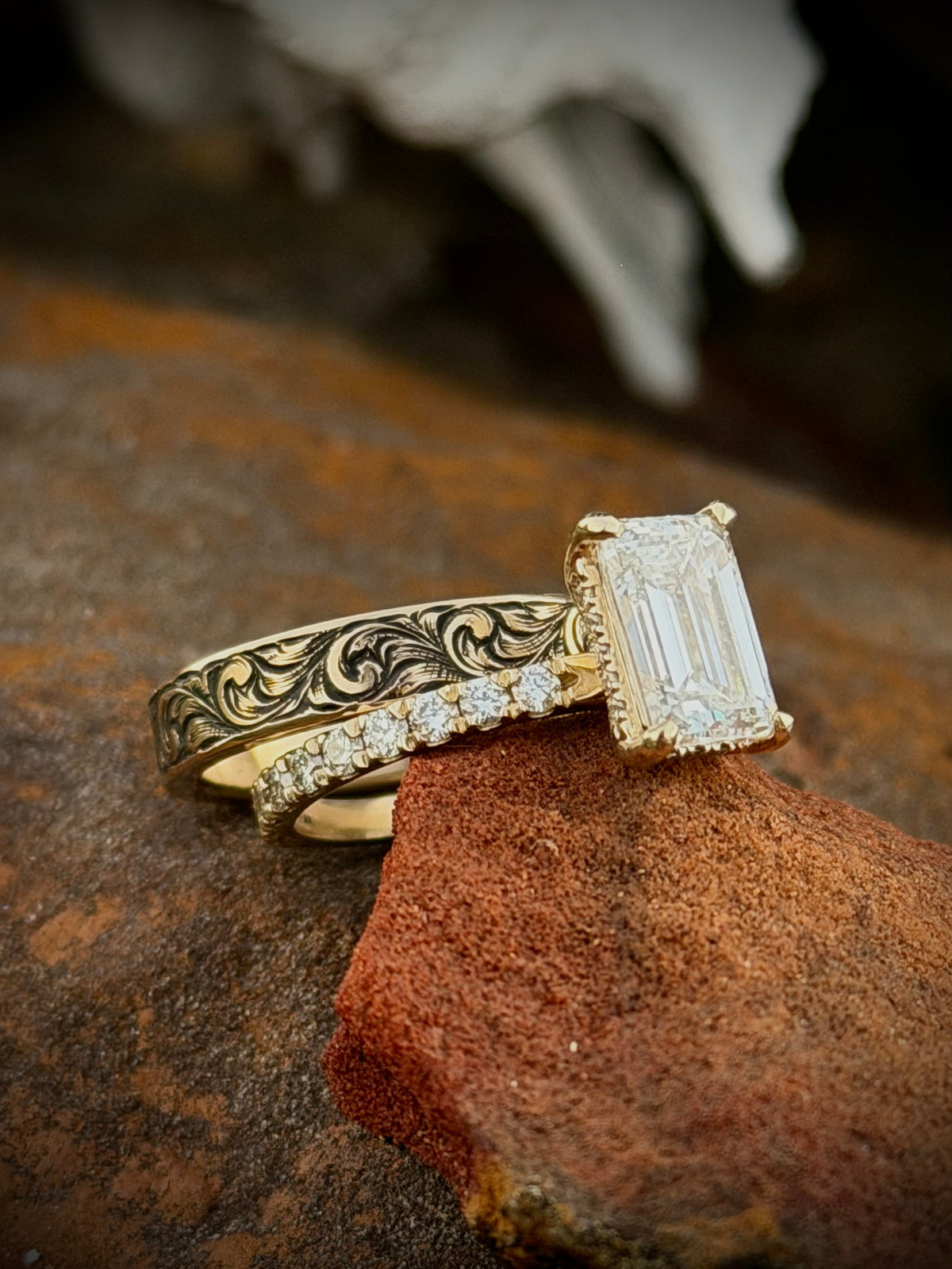 Engagement Ring Set Sz 7.25