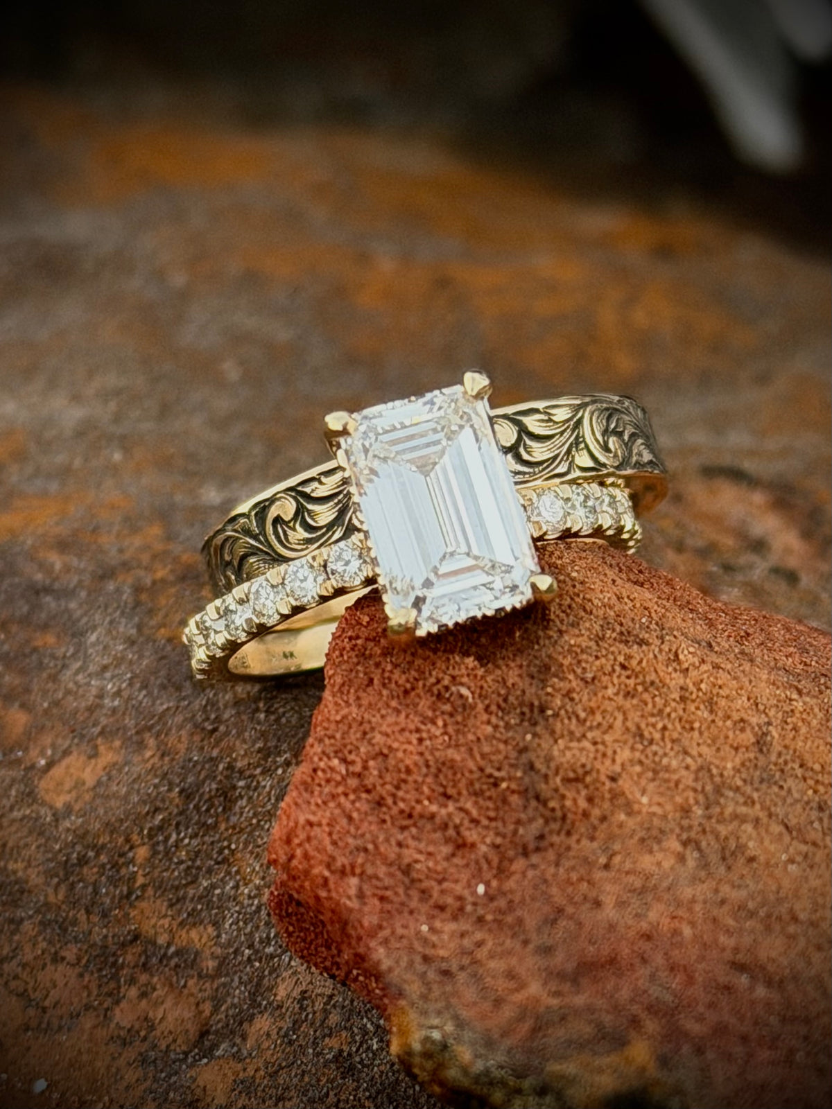Engagement Ring Set Sz 7.25