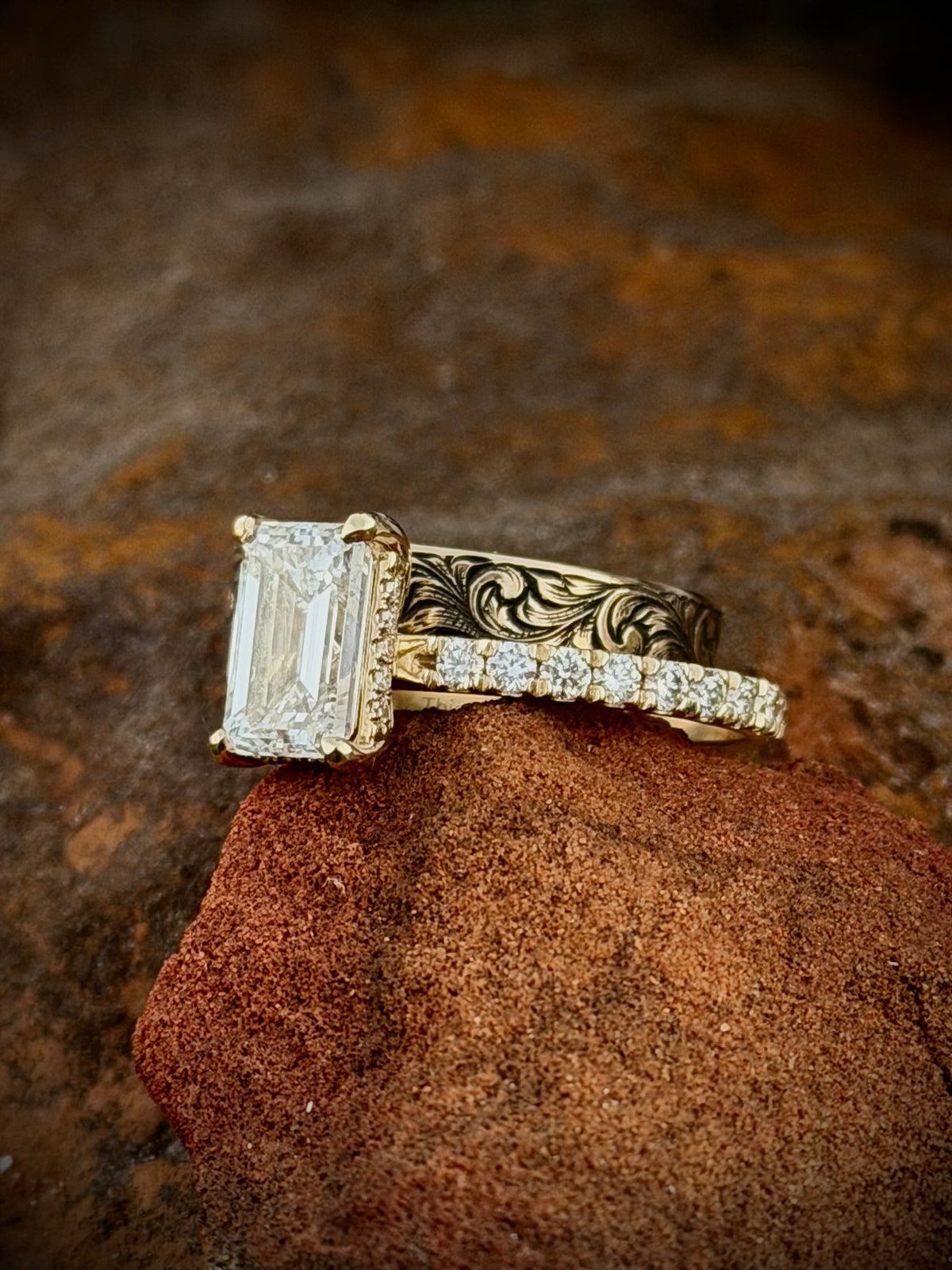Engagement Ring Set Sz 7.25