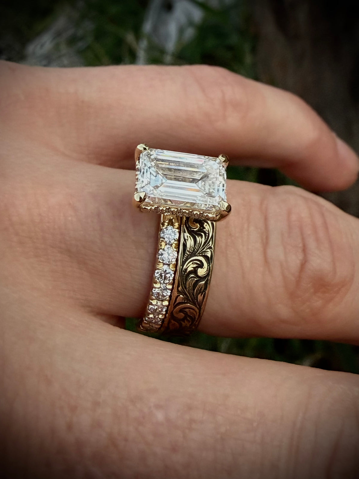 Engagement Ring Set Sz 7.25