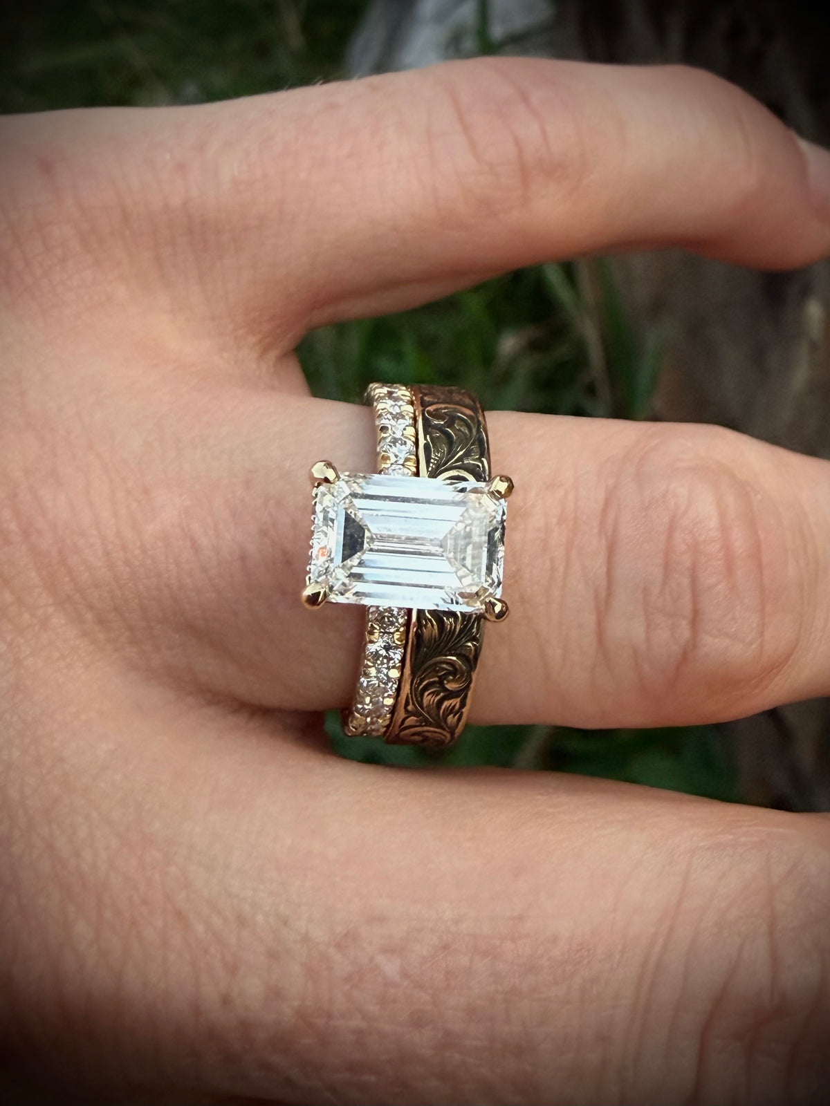 Engagement Ring Set Sz 7.25