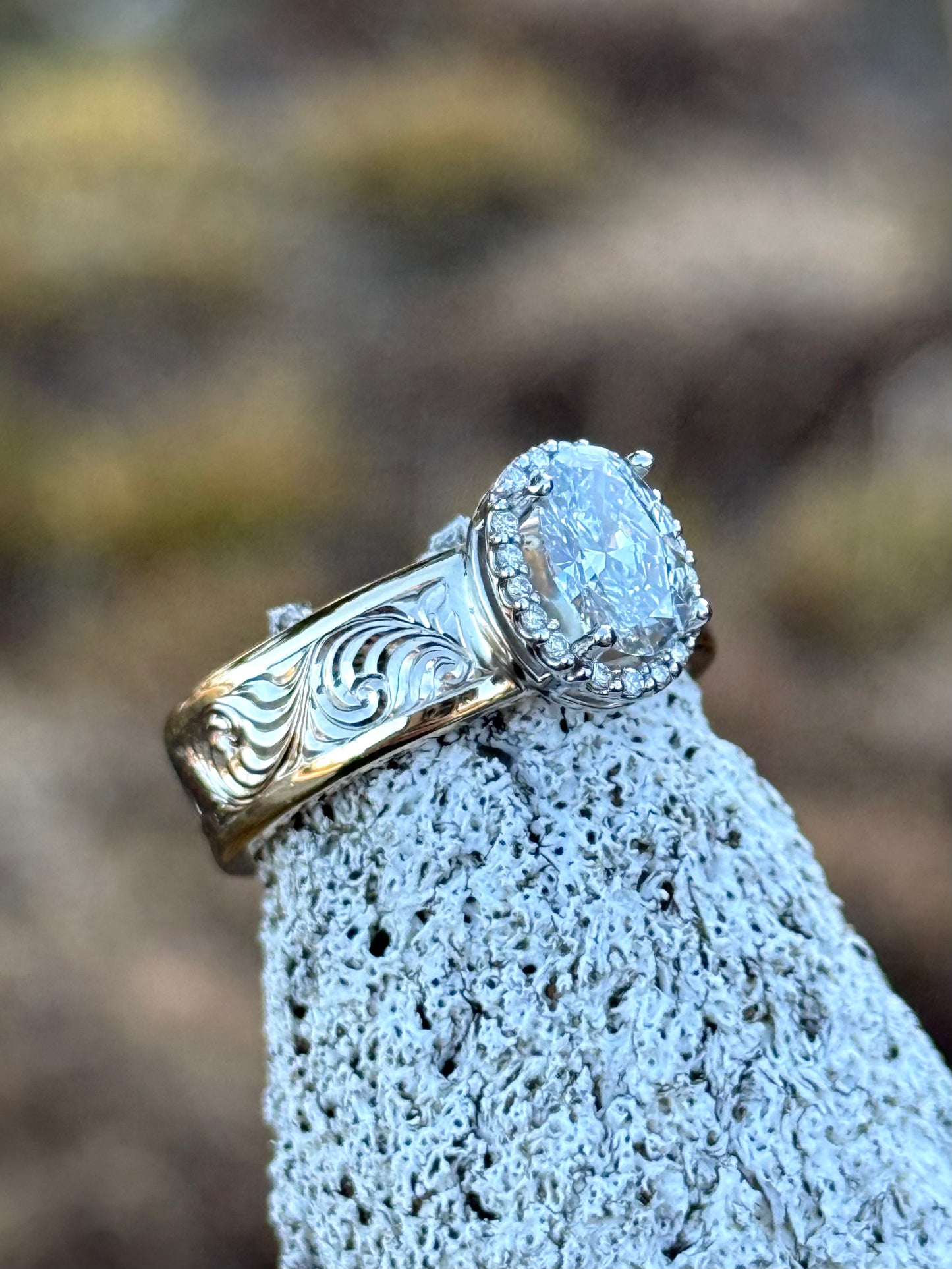 Two Tone Diamond Ring Sz 7