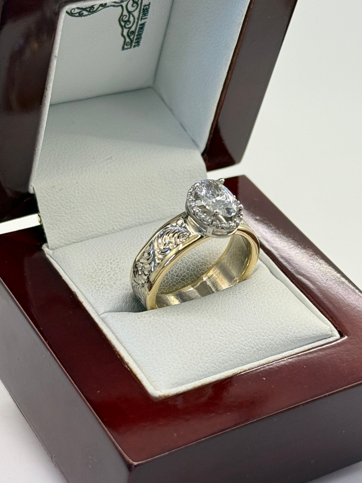 Two Tone Diamond Ring Sz 7