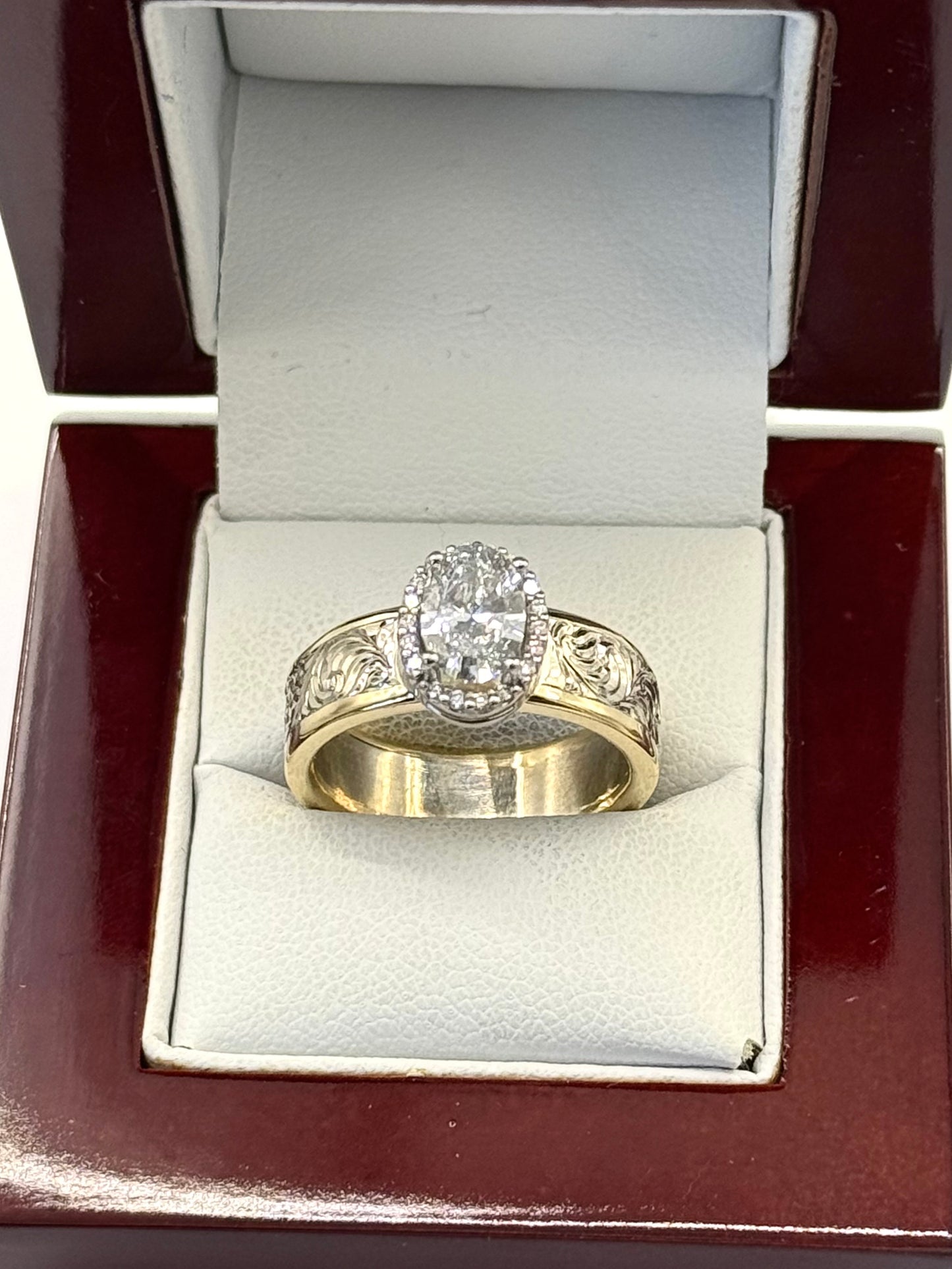 Two Tone Diamond Ring Sz 7