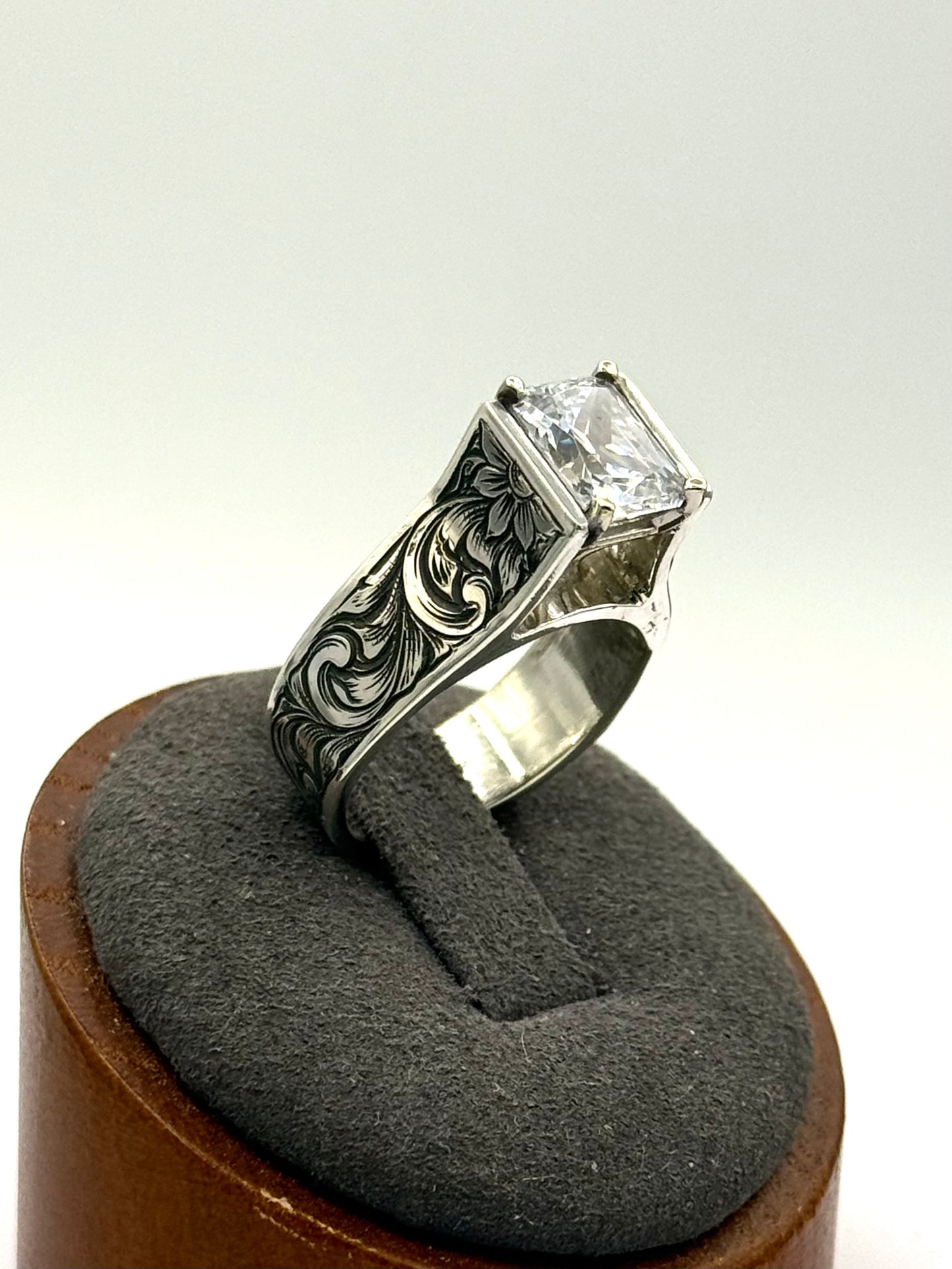 Sterling Cathedral Ring Sz 8