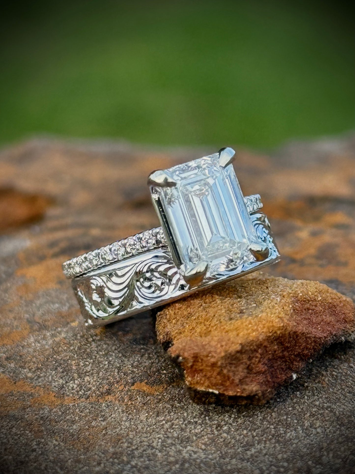 Engagement Ring & Band Set Sz 5.5