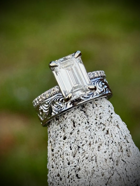 Engagement Ring & Band Set Sz 5.5