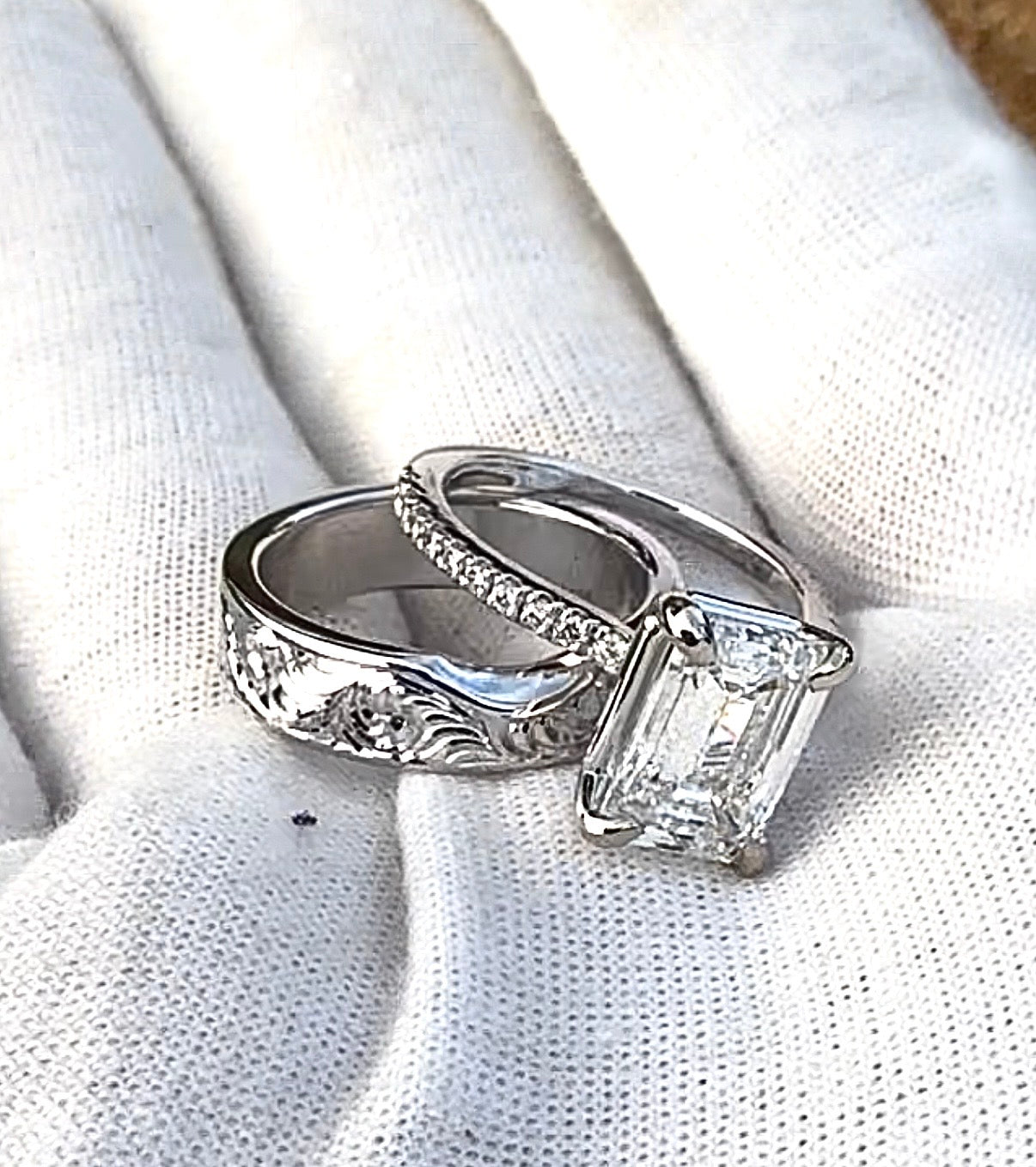 Engagement Ring & Band Set Sz 5.5