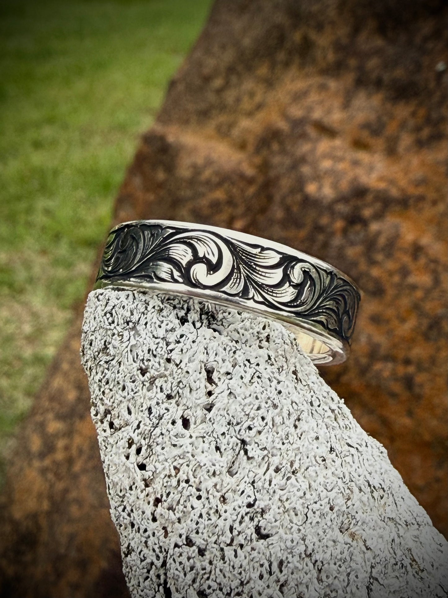 Sterling Wedding bands flat 6mm (choose Size)