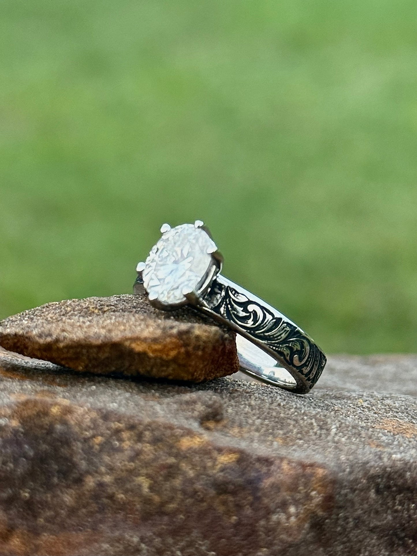 Moissanite Solitaire Sz 7