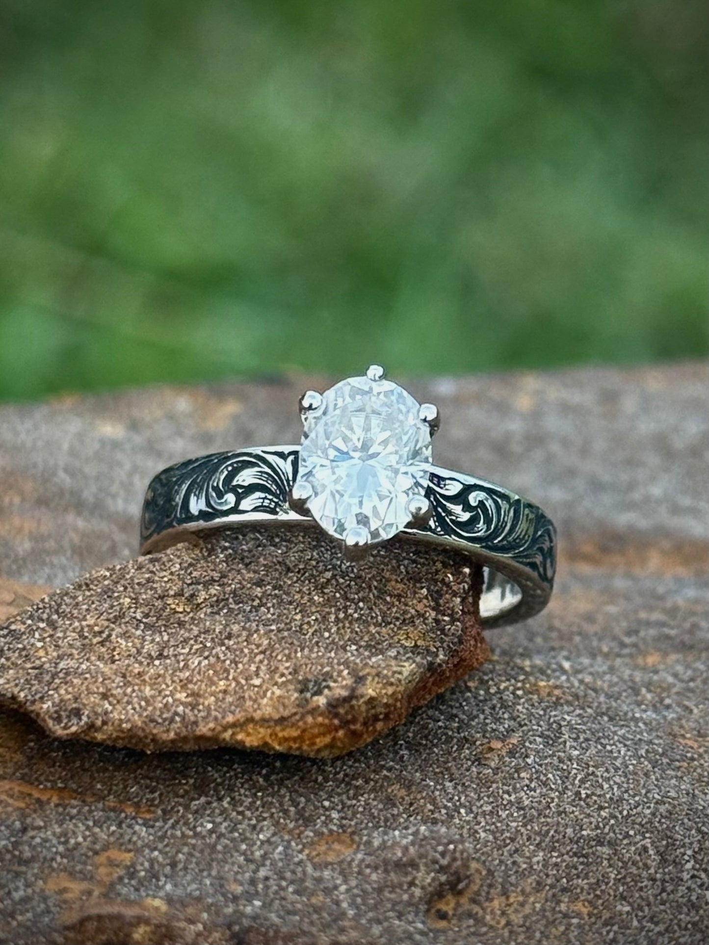 Moissanite Solitaire Sz 7