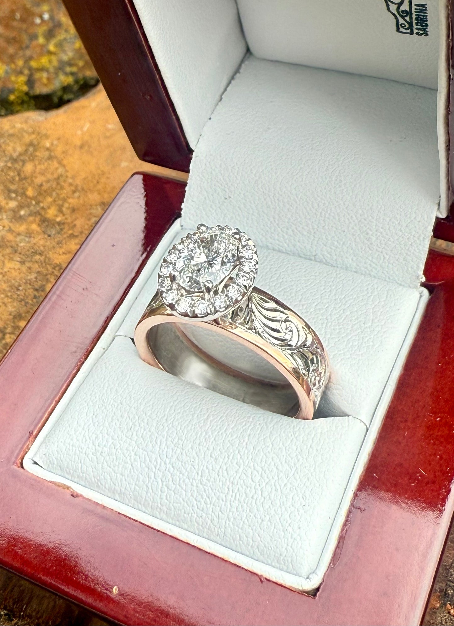 Two Tone Diamond Ring Sz 8