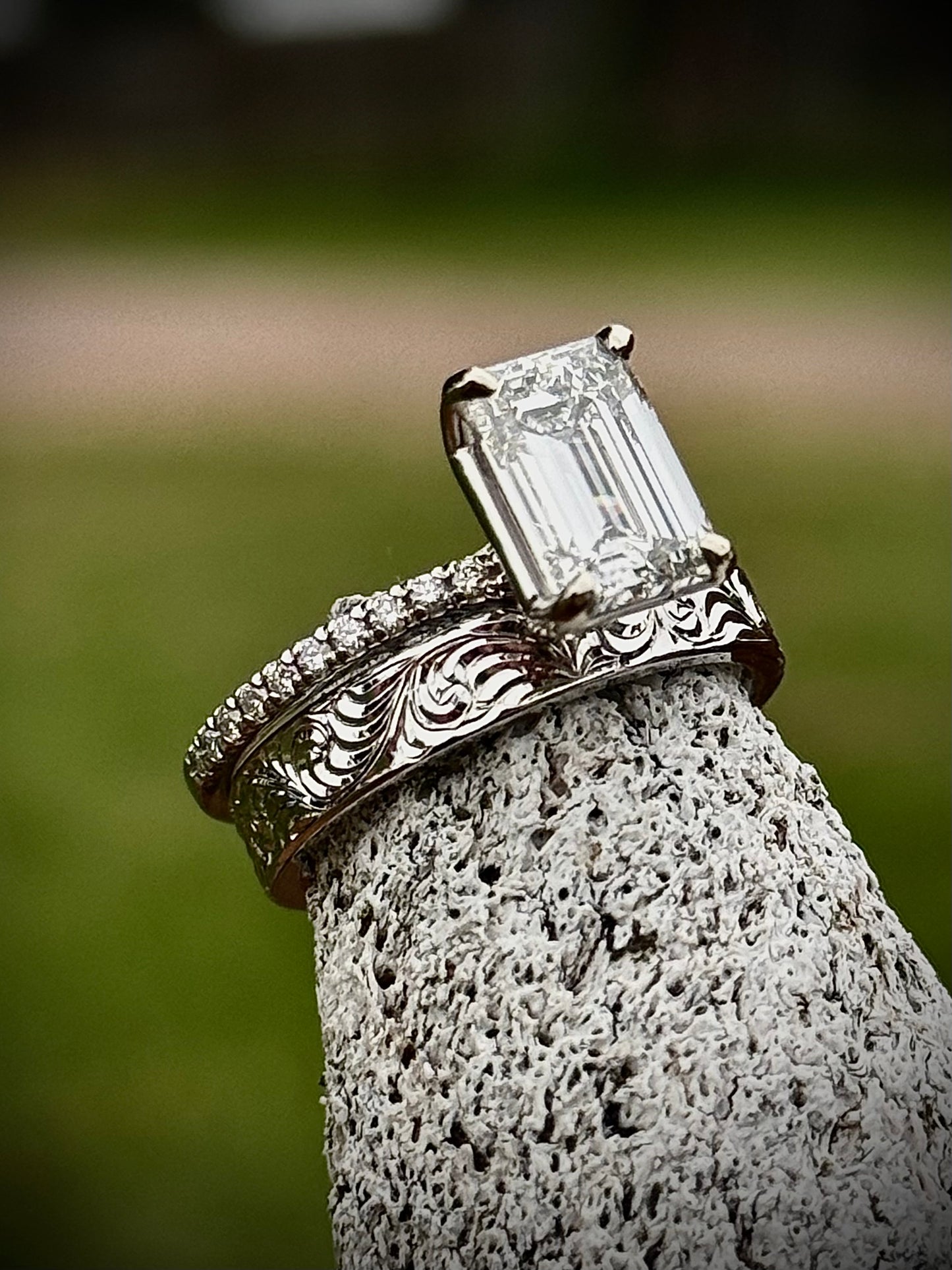 Engagement Ring & Band Set Sz 7