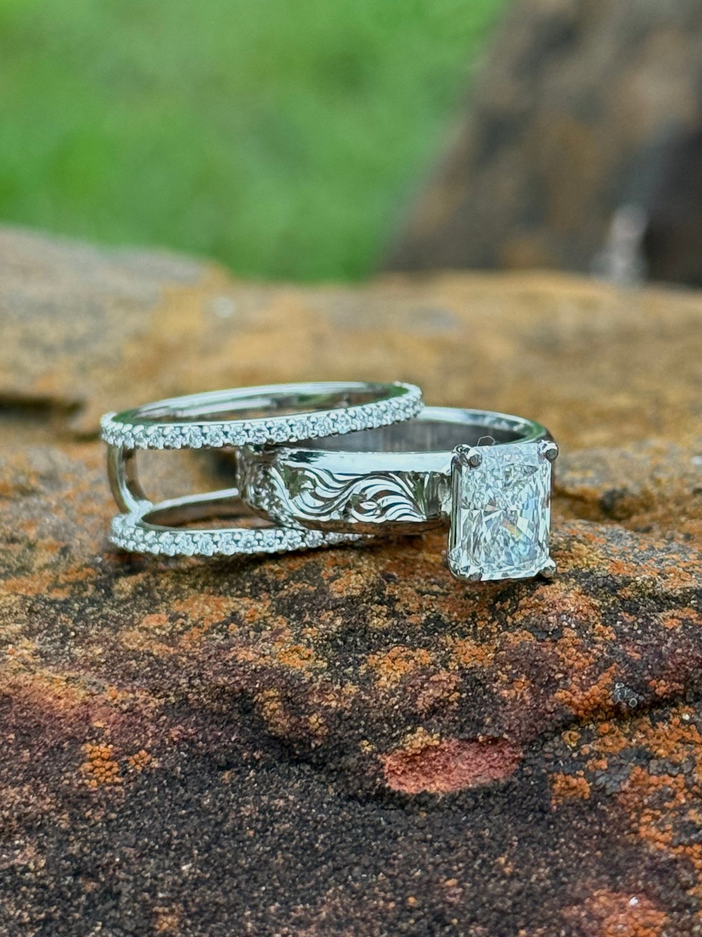 Engagement Ring Set Sz 6.25