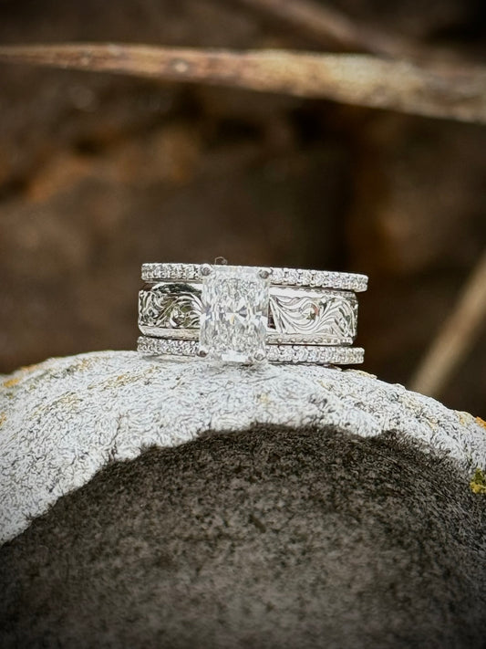 Engagement Ring Set Sz 6.25