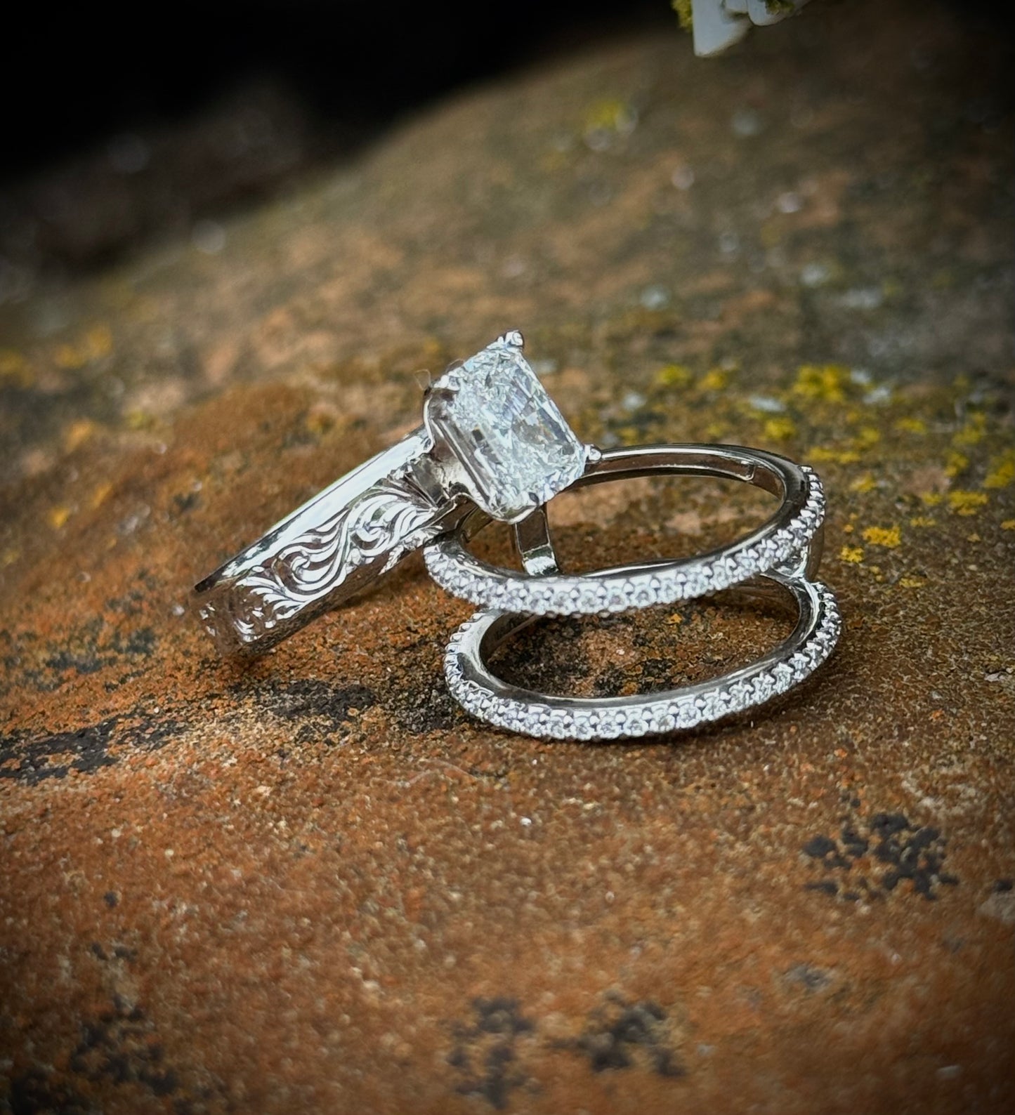 Engagement Ring Set Sz 6.25